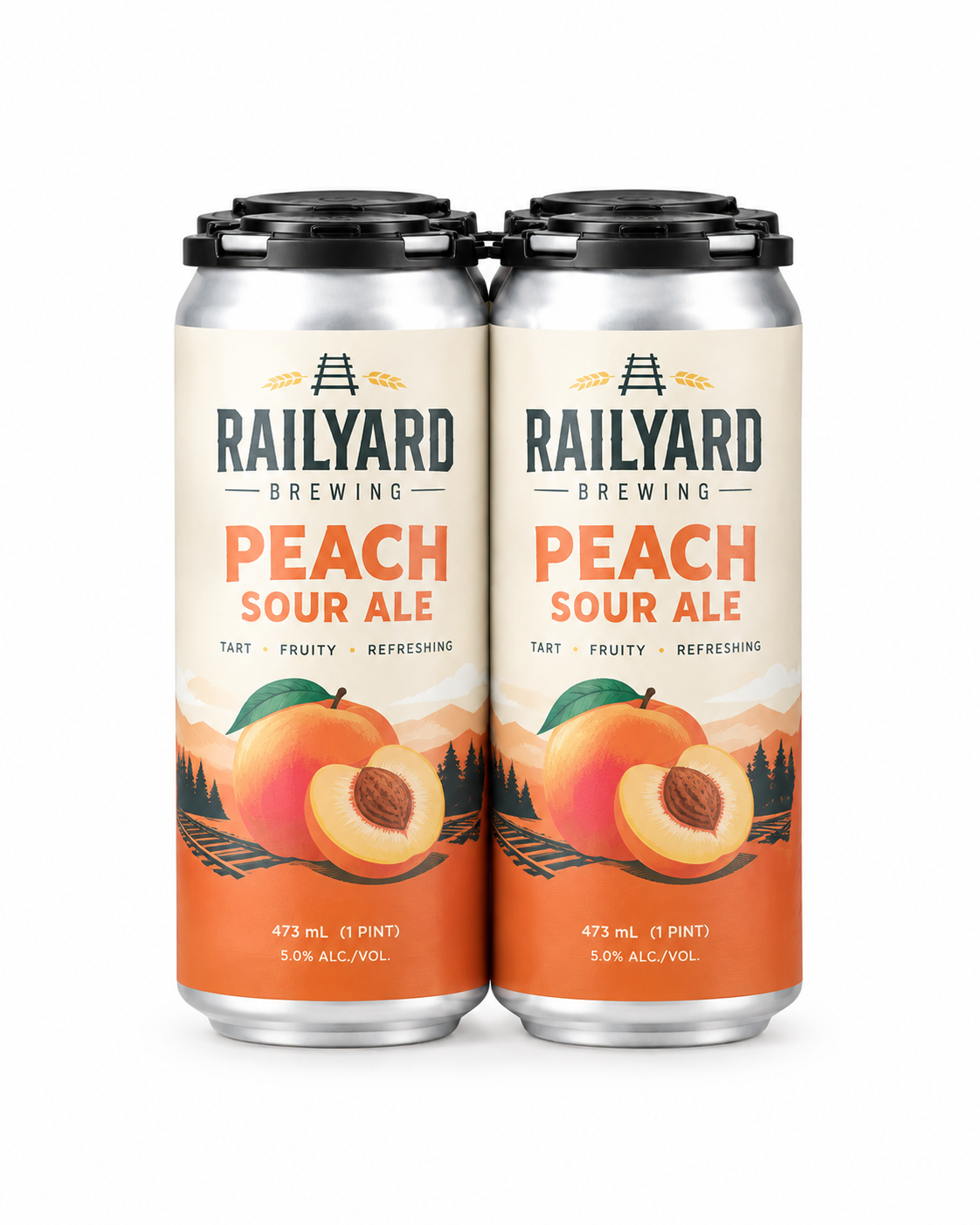 Railyard Brewing Peach Sour Ale (473 ml x 4 ct)