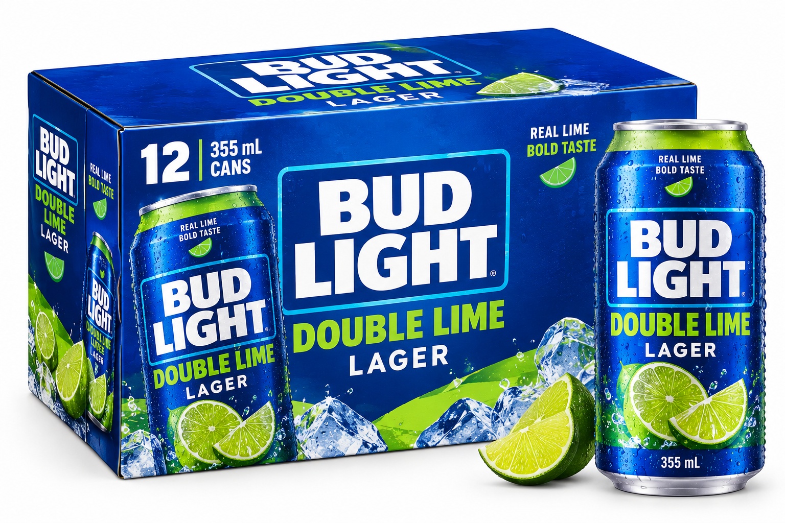 Bud Light Double Lime Lager (355 ml x 12 ct)