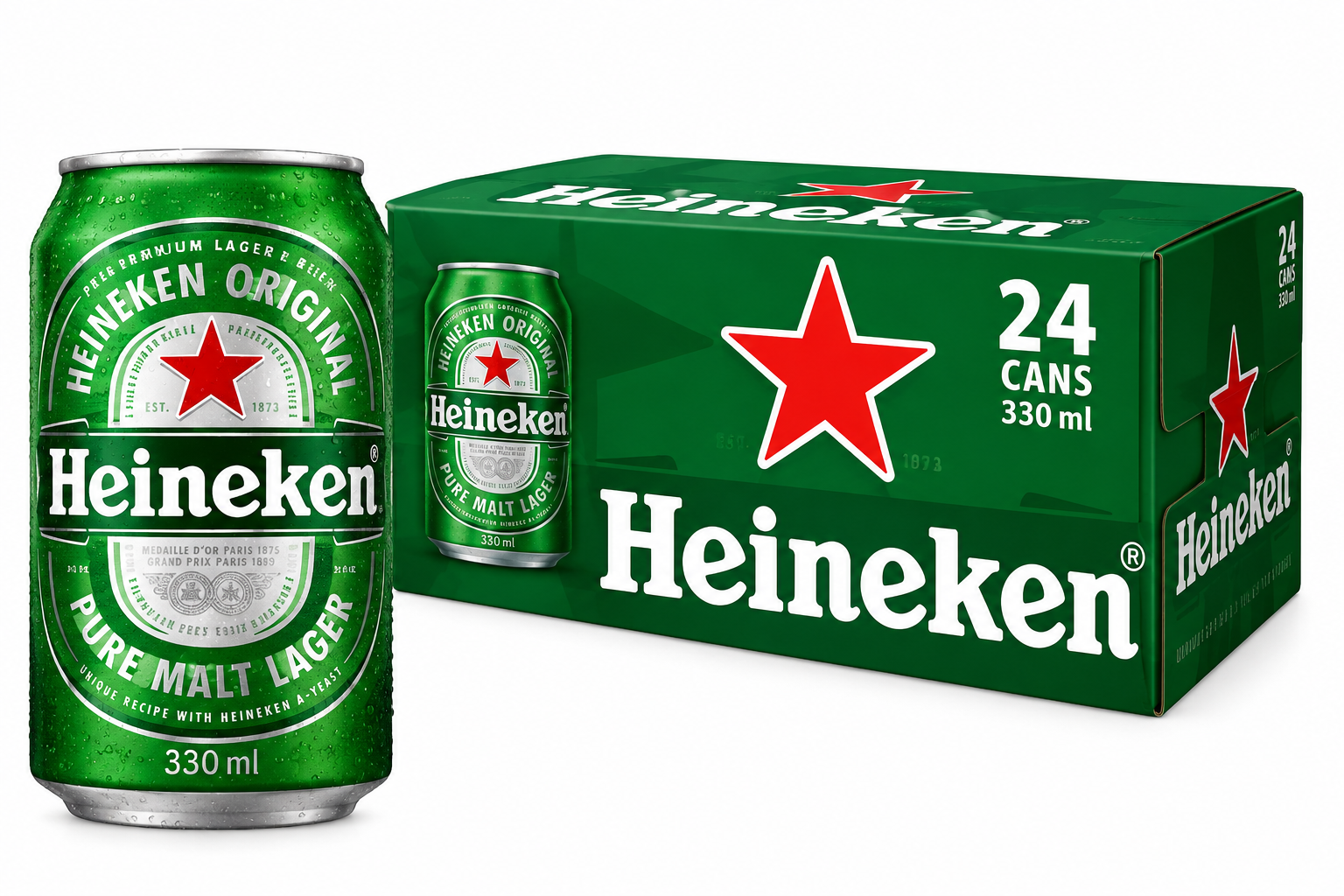 Heineken Lager Cans (330 ml x 24 ct)