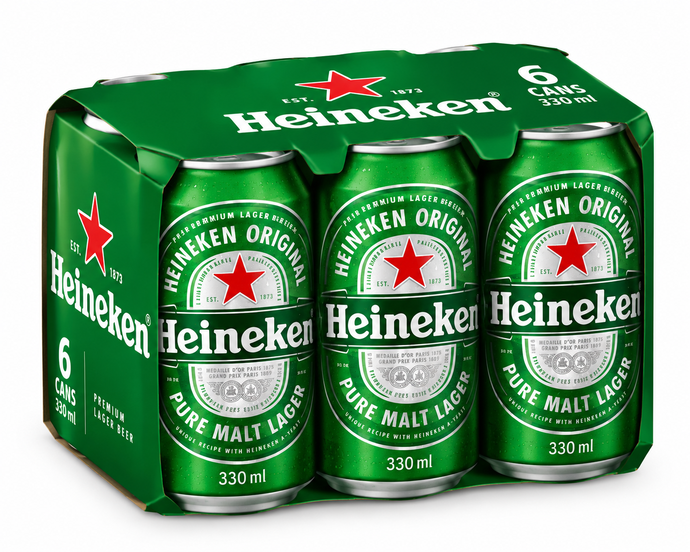 Heineken Lager Cans (330 ml x 6 ct)