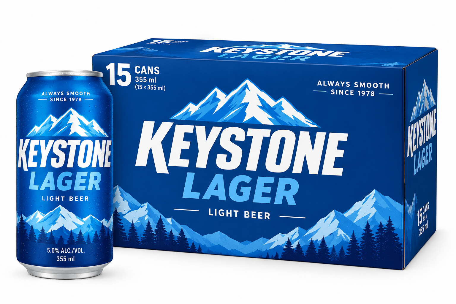 Keystone Lager Cans (355 ml x 15 ct)