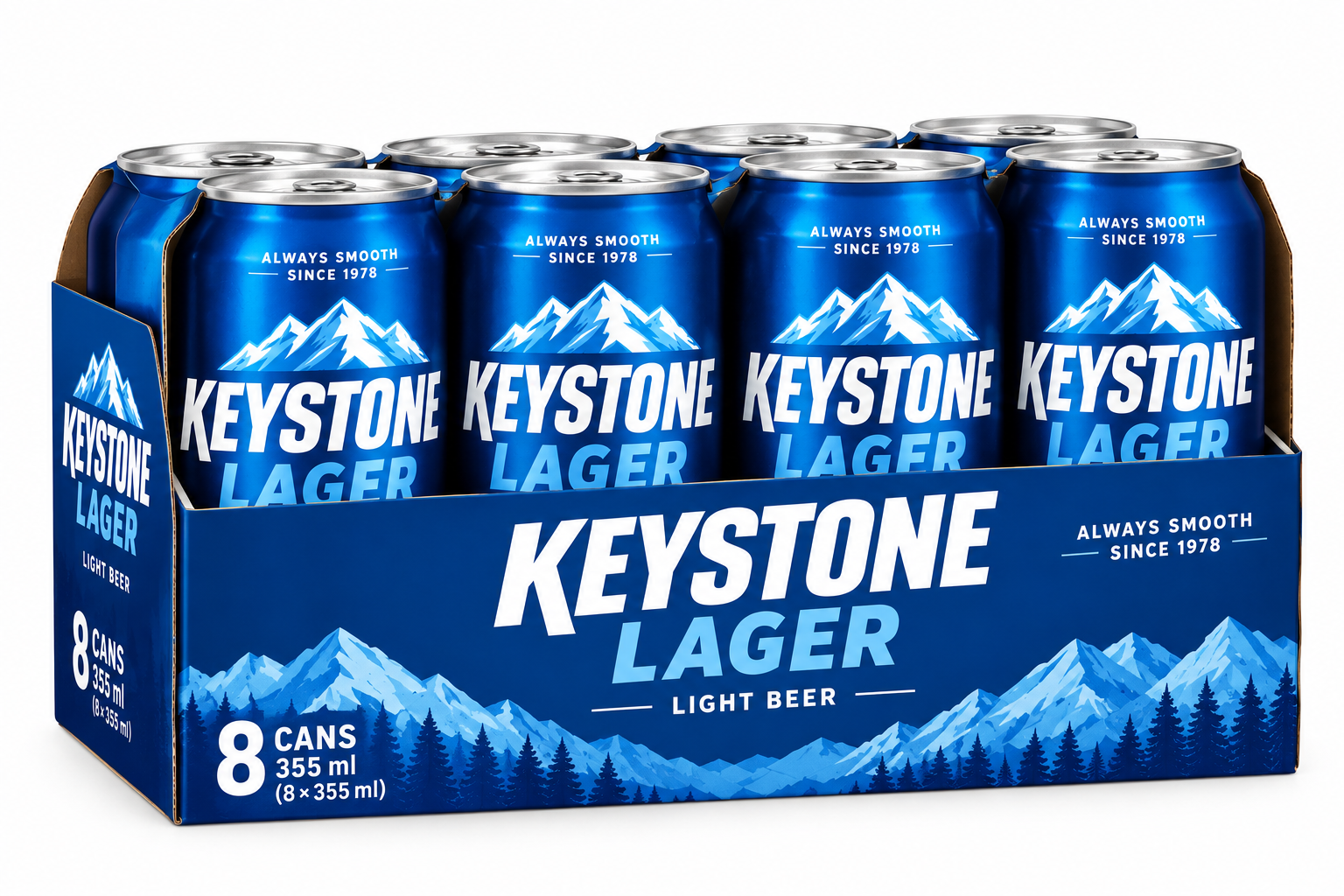 Keystone Lager Cans (355 ml x 8 ct)