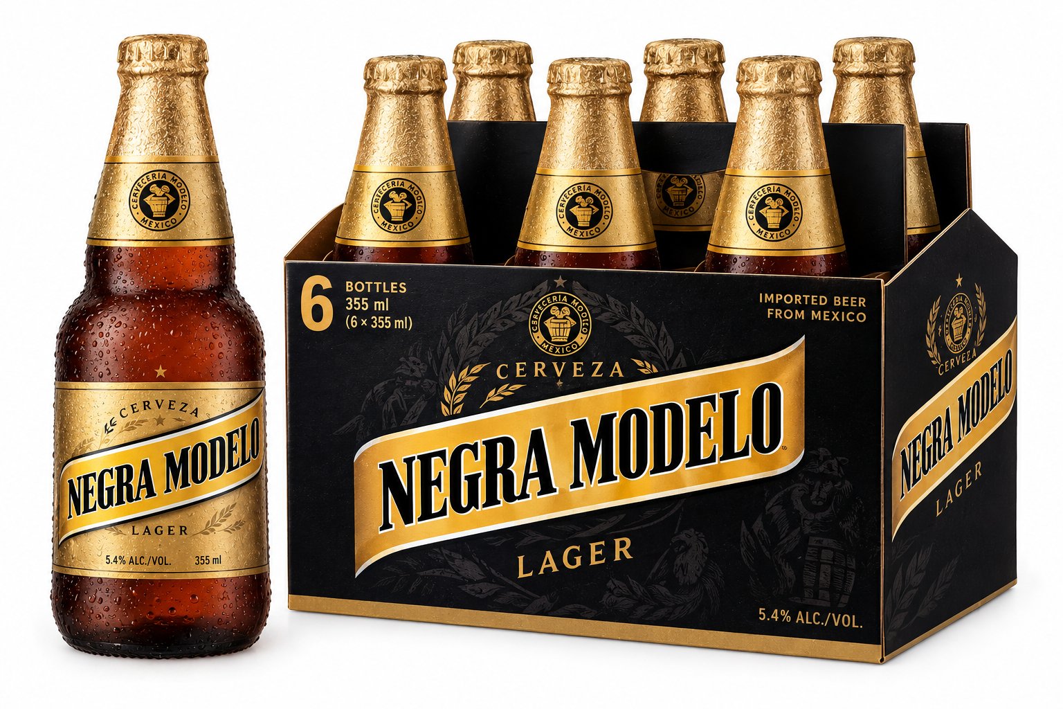 Negra Modelo Lager Bottles (355 ml x 6 ct)
