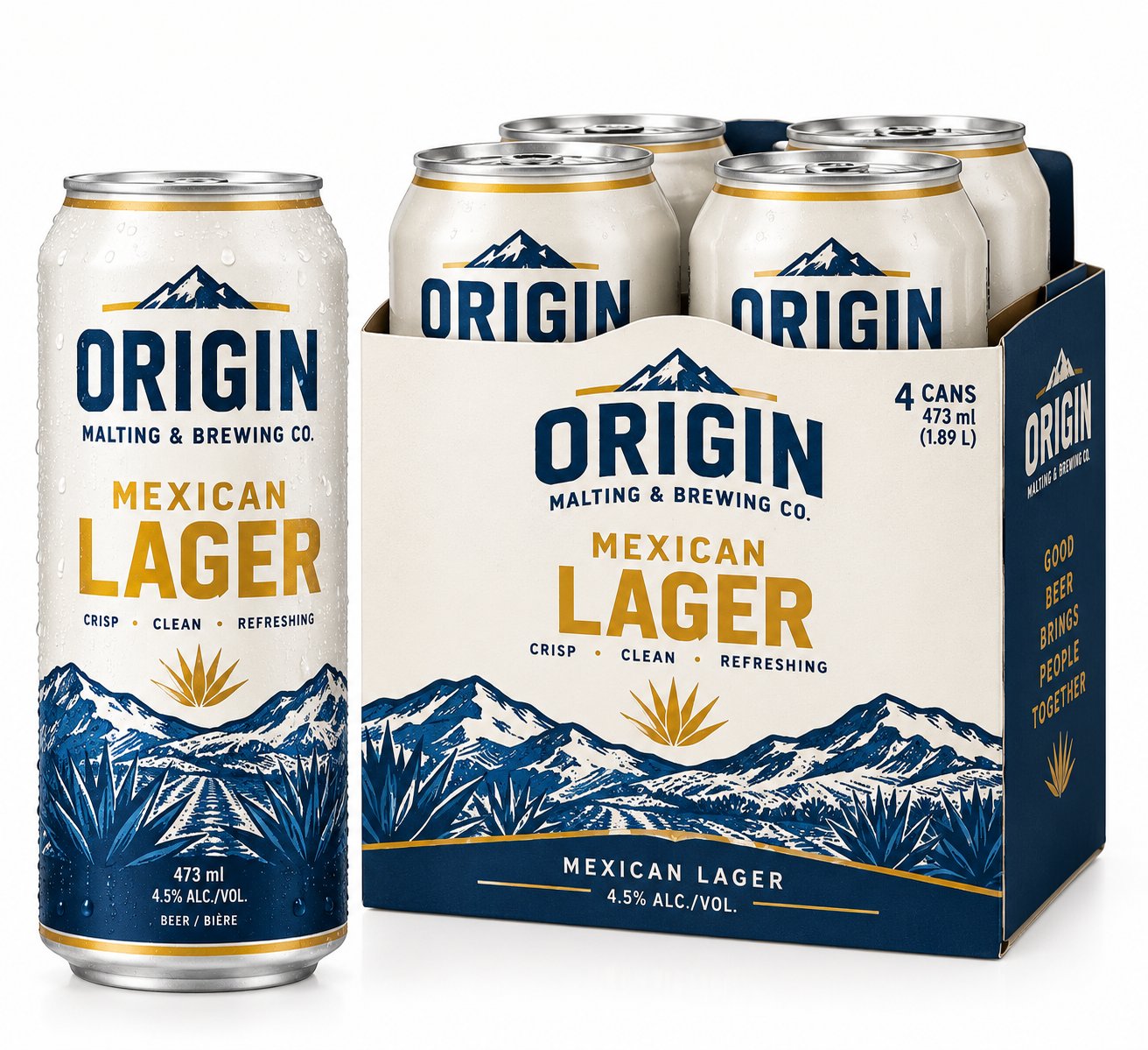 Origin Malting & Brewing Co Mexican Lager (473 ml x 4 ct)