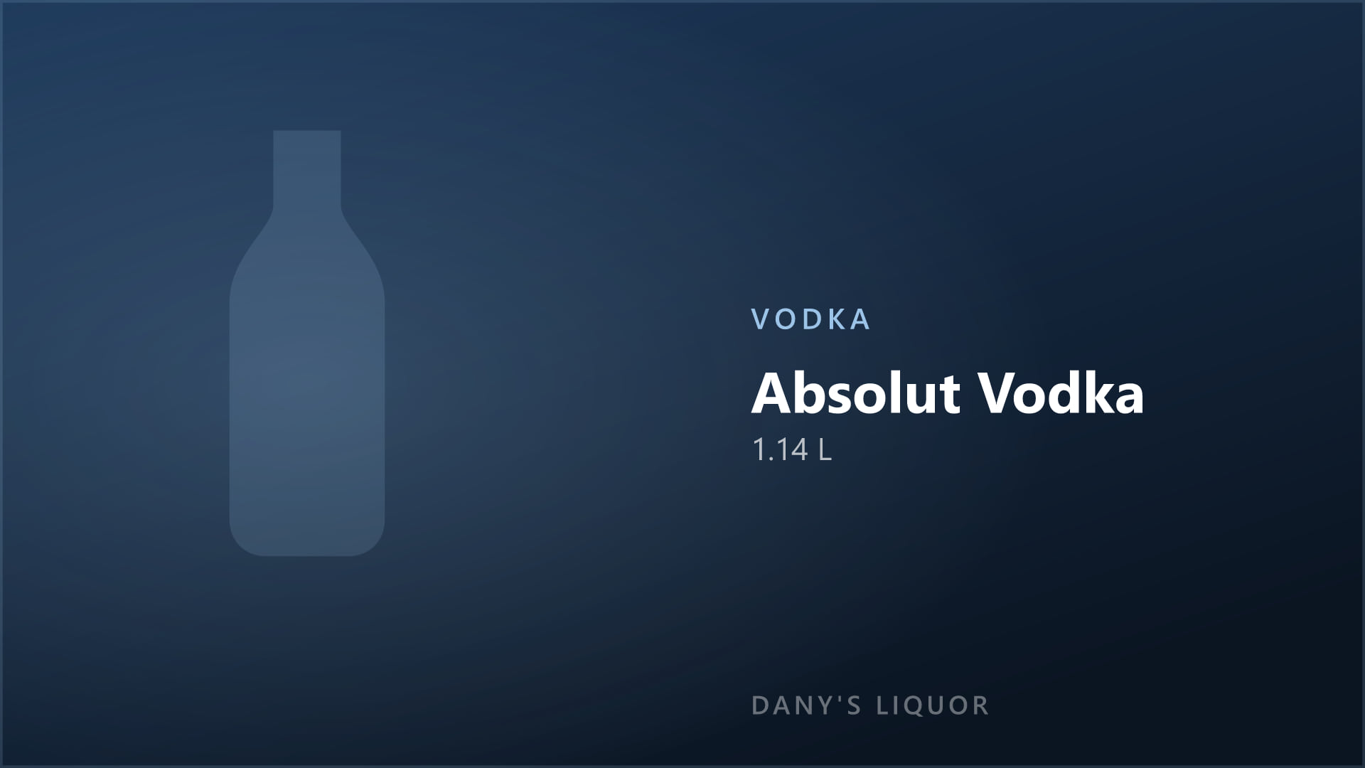 Absolut Vodka (1.14 L)