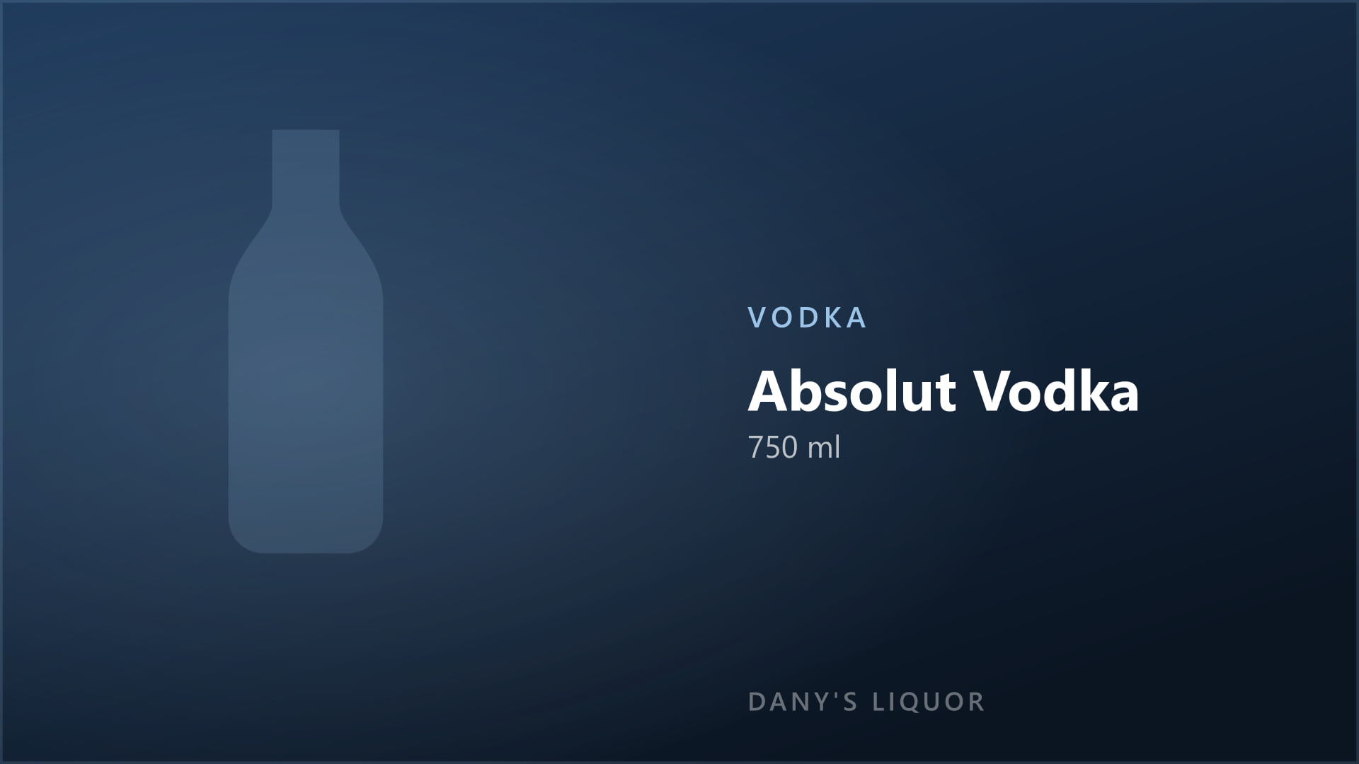 Absolut Vodka (750 ml)