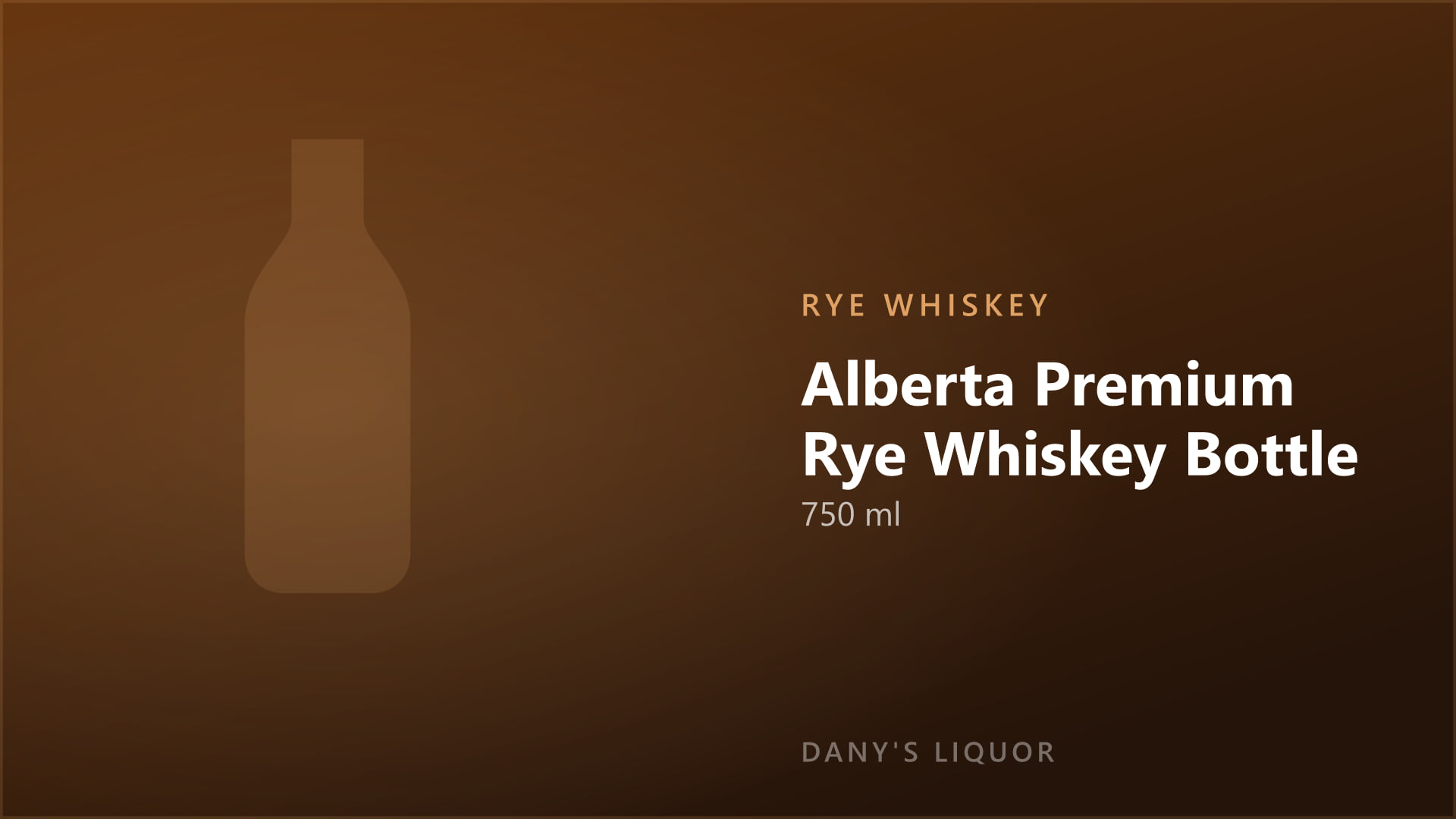 Alberta Premium Rye Whiskey Bottle (750 ml)