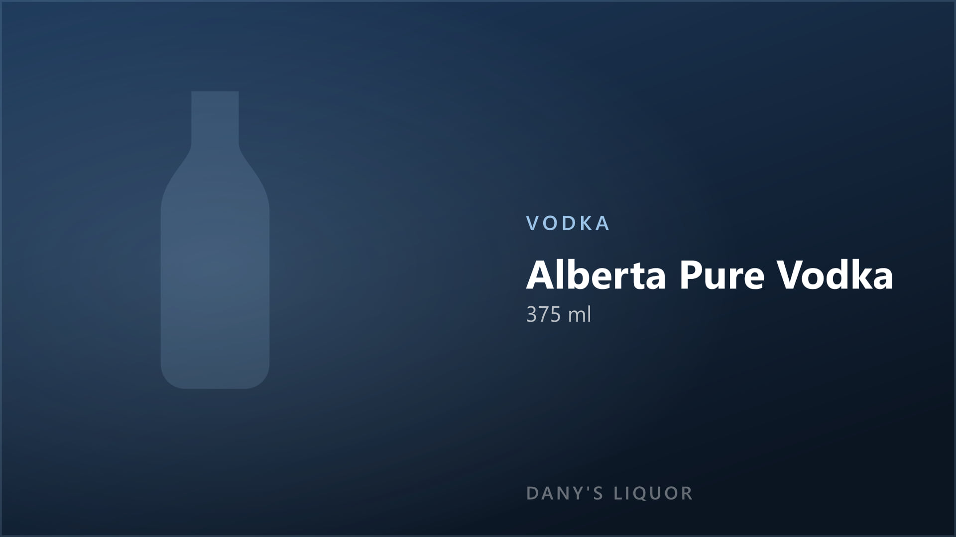 Alberta Pure Vodka (375 ml)
