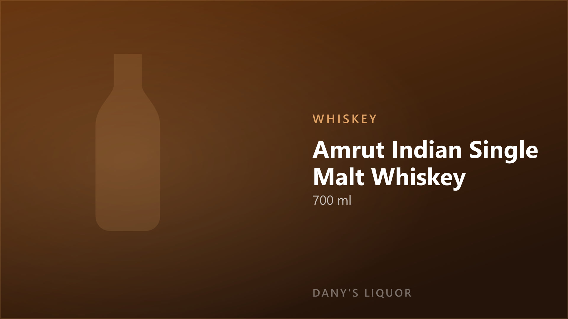 Amrut Indian Single Malt Whiskey (700 ml)