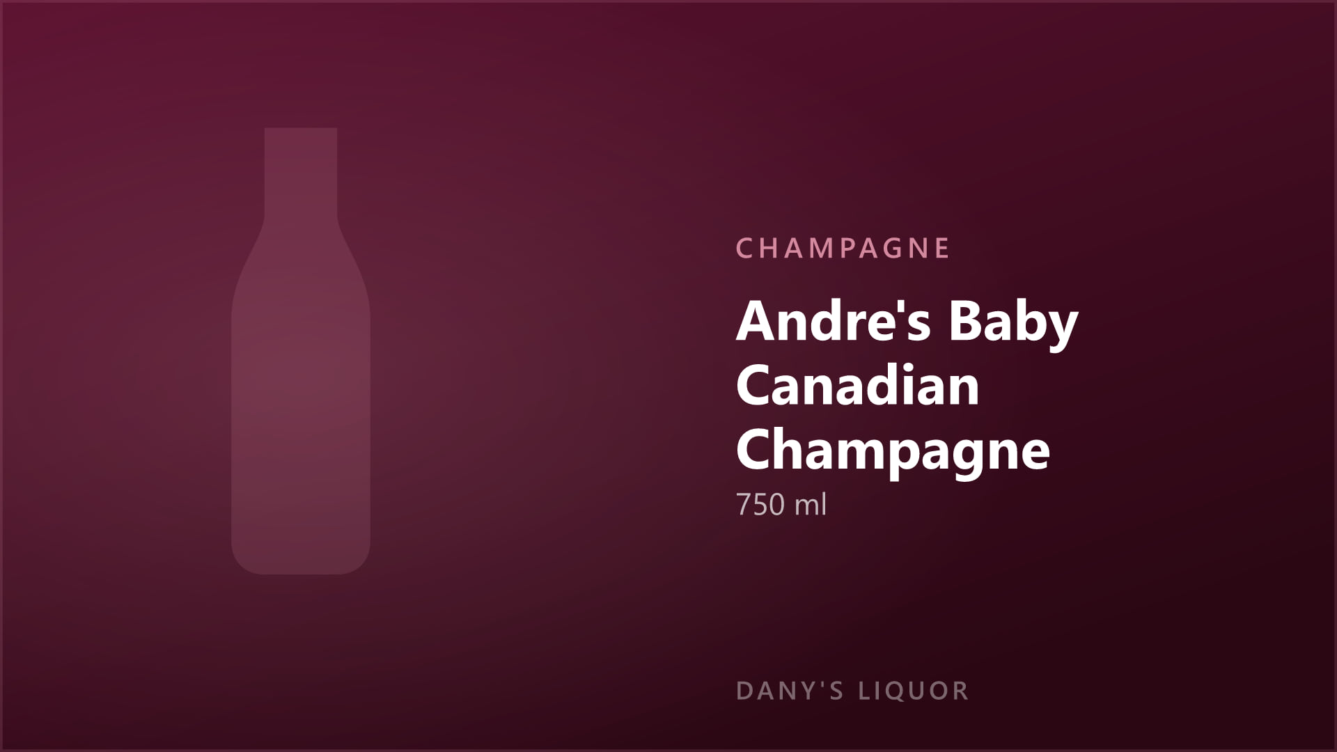 Andre's Baby Canadian Champagne (750 ml)