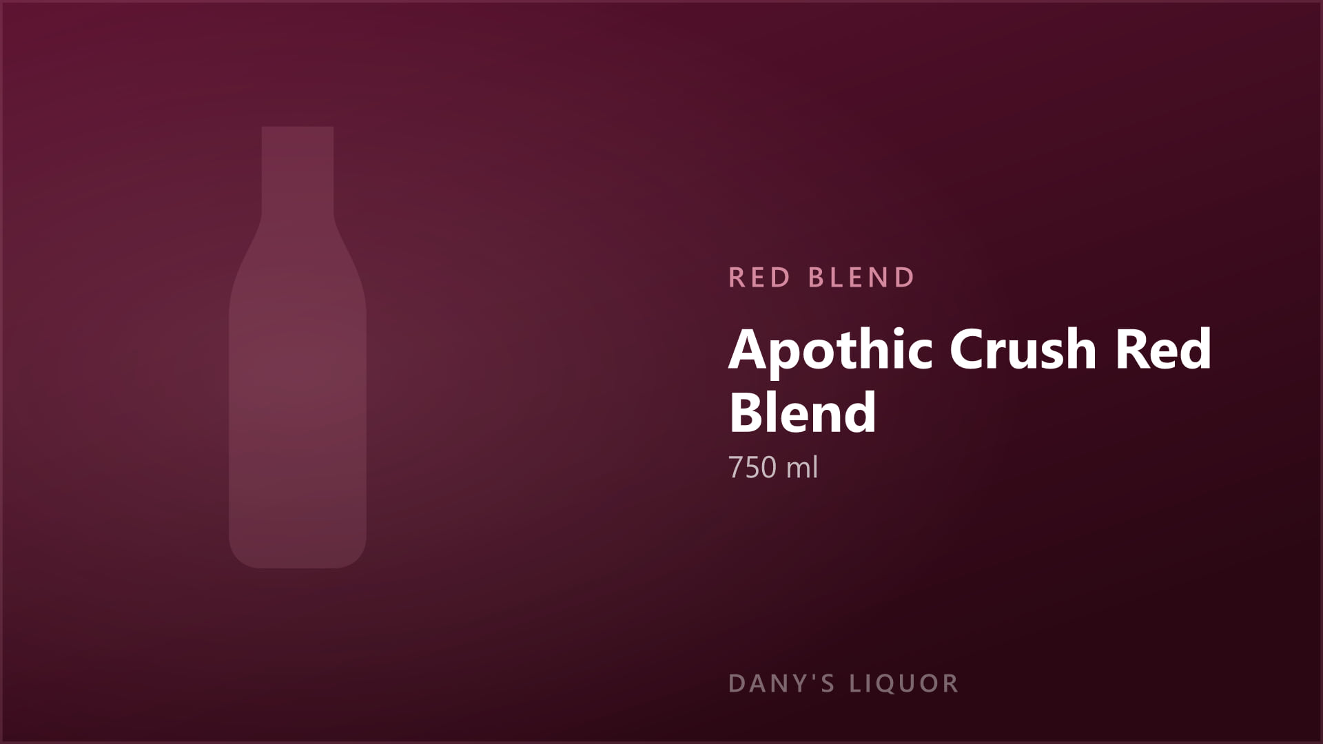 Apothic Crush Red Blend (750 ml)