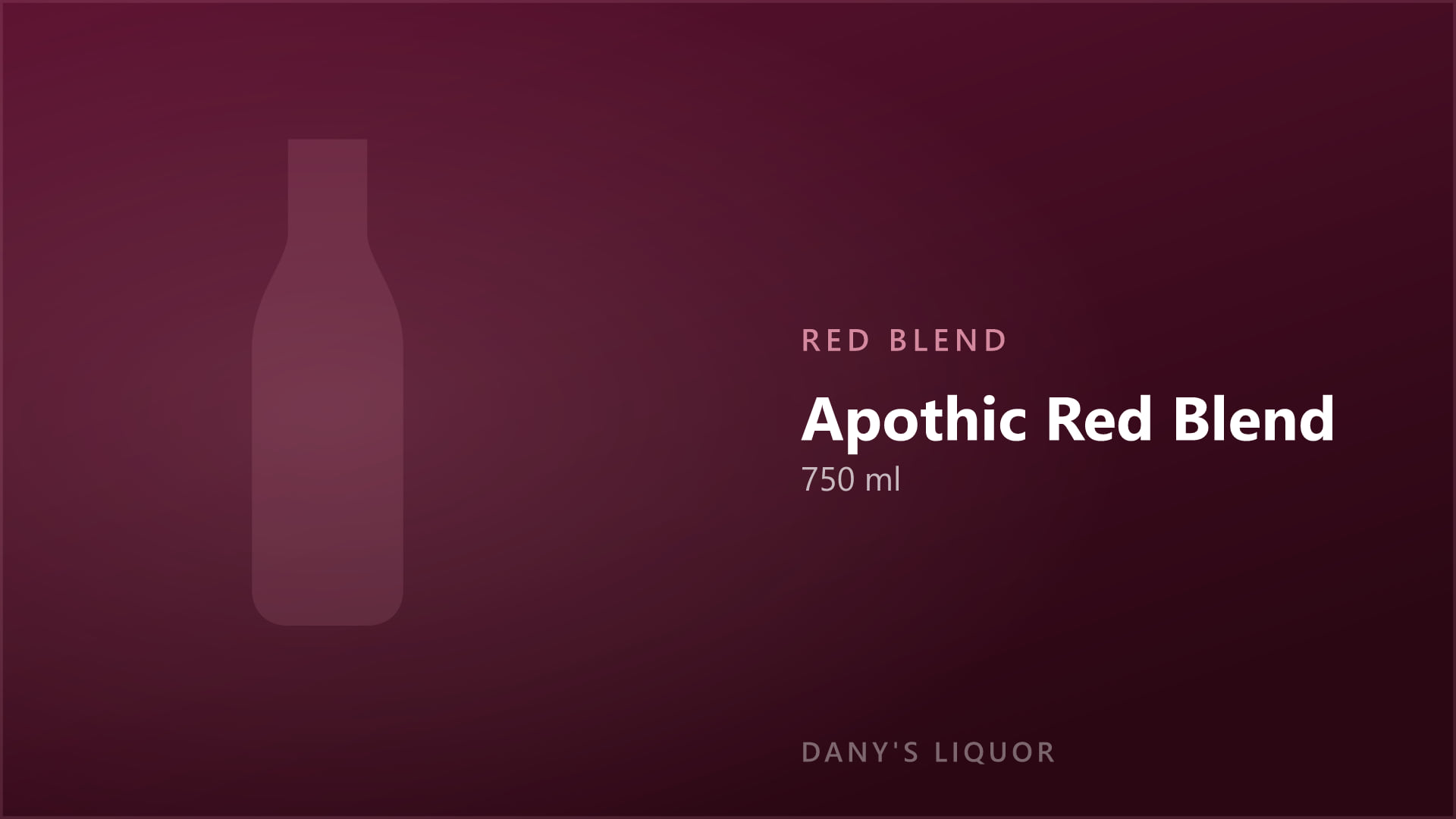 Apothic Red Blend (750 ml)