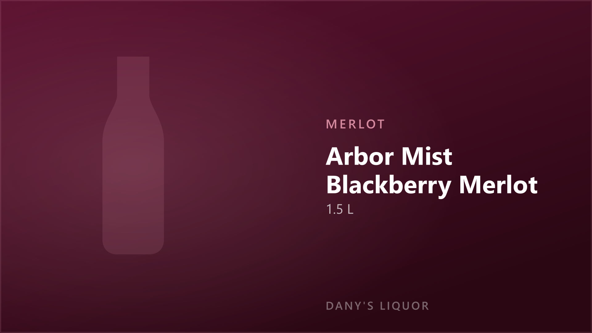Arbor Mist Blackberry Merlot (1.5 L)
