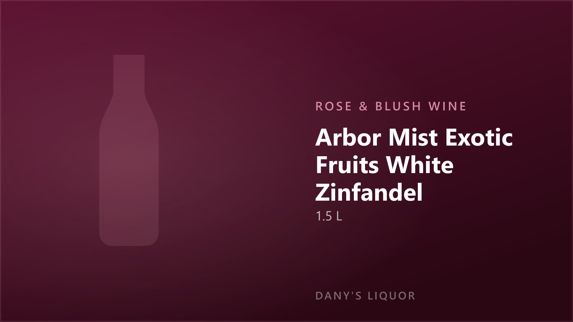 Arbor Mist Exotic Fruits White Zinfandel (1.5 L)