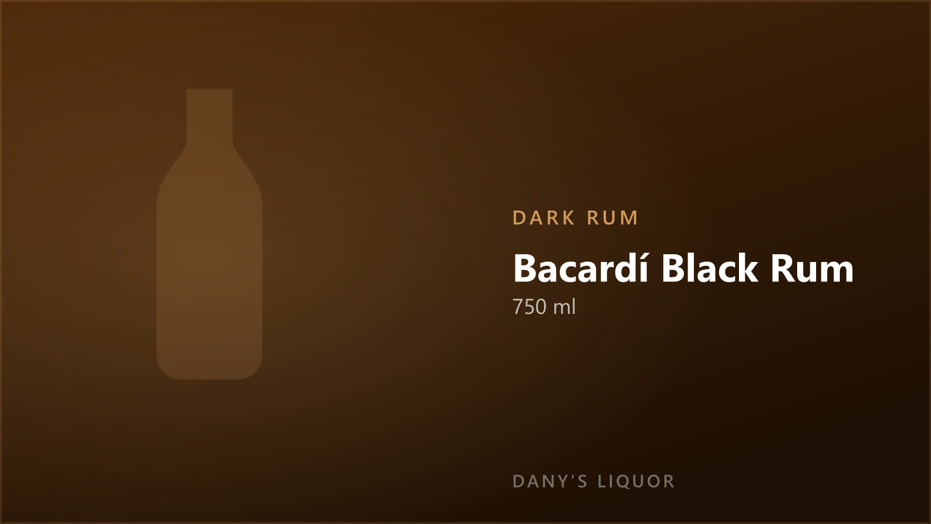 Bacardí Black Rum (750 ml)
