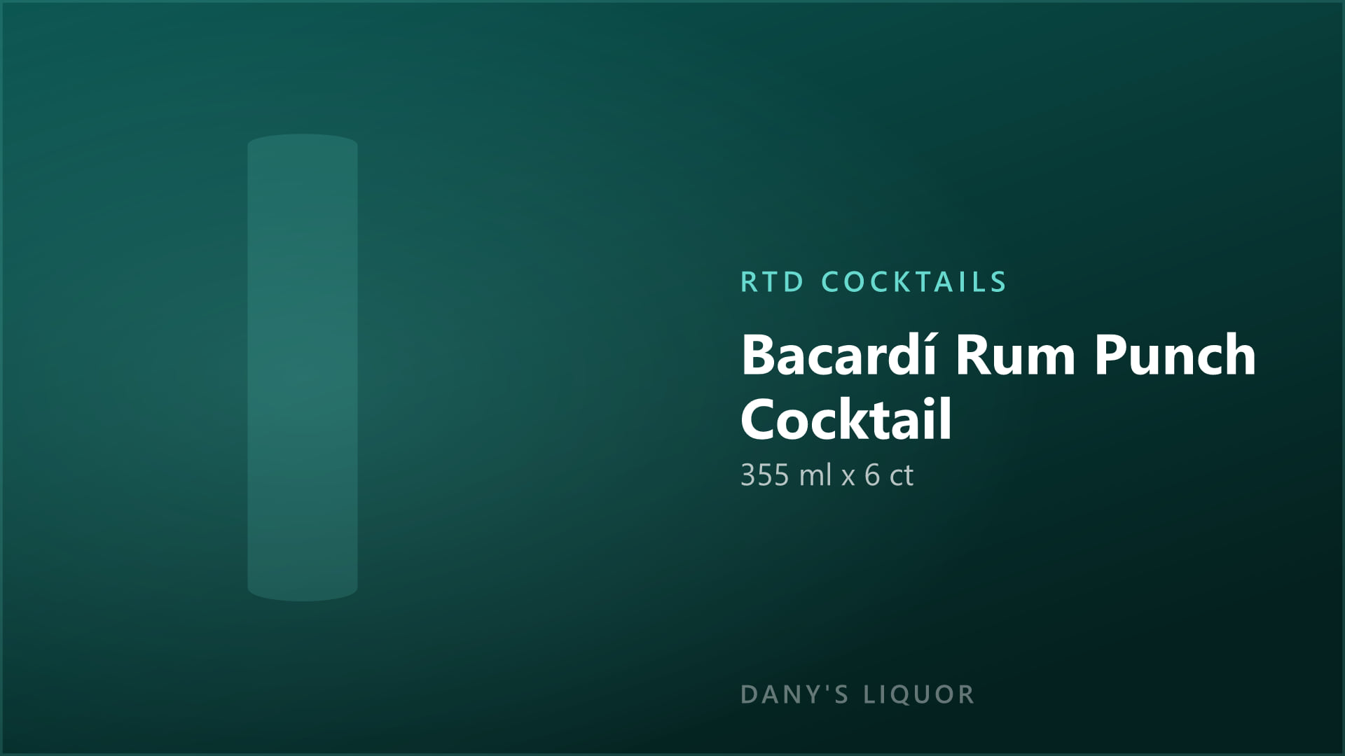 Bacardí Rum Punch Cocktail (355 ml x 6 ct)