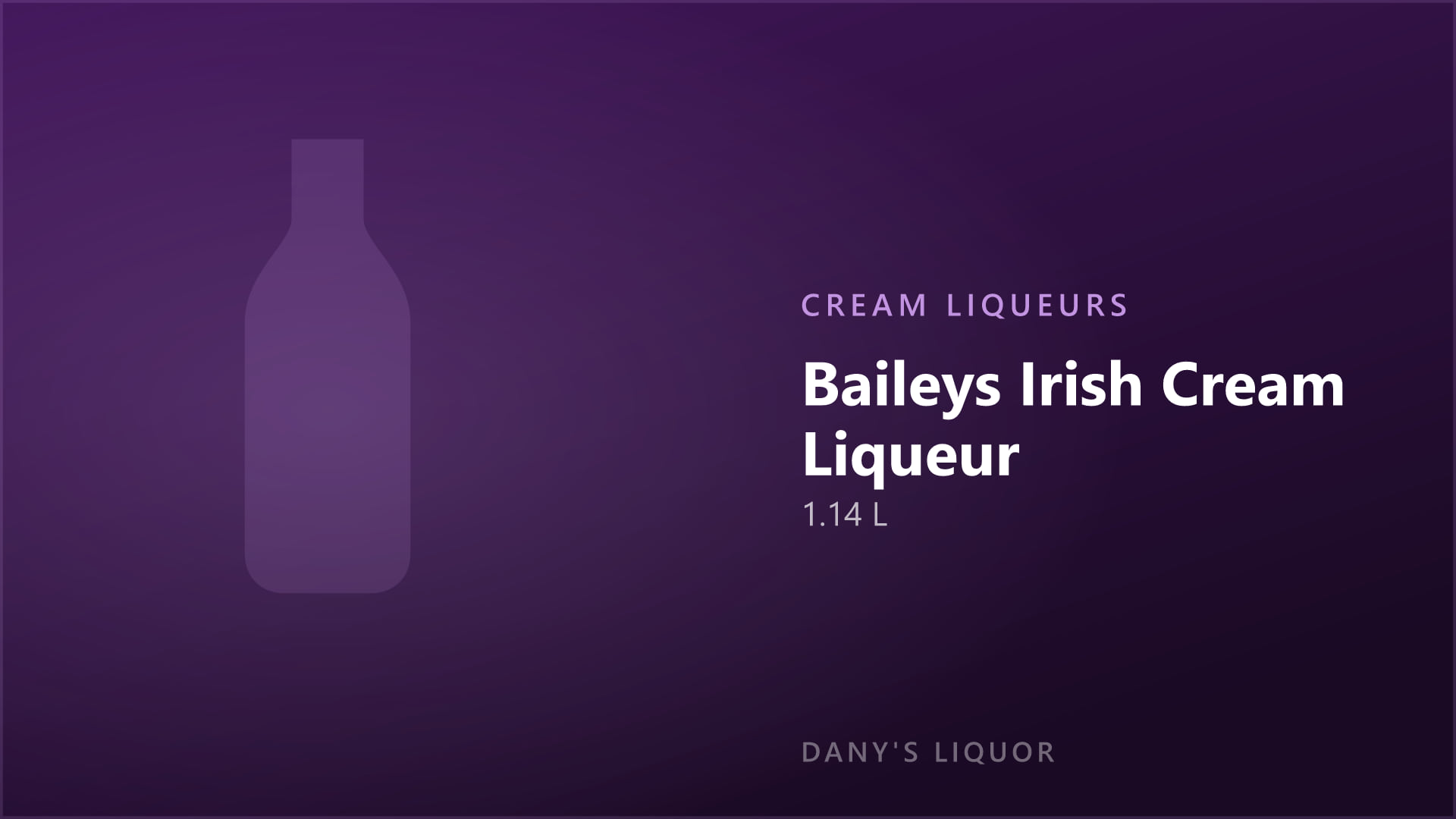 Baileys Irish Cream Liqueur (1.14 L)