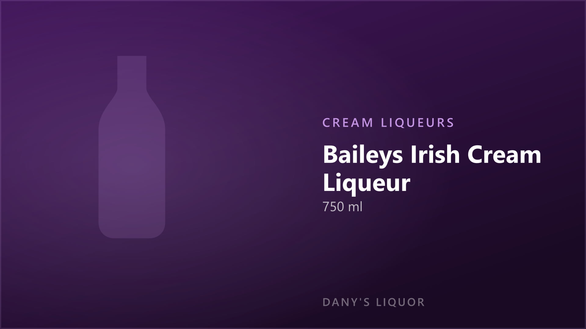 Baileys Irish Cream Liqueur (750 ml)
