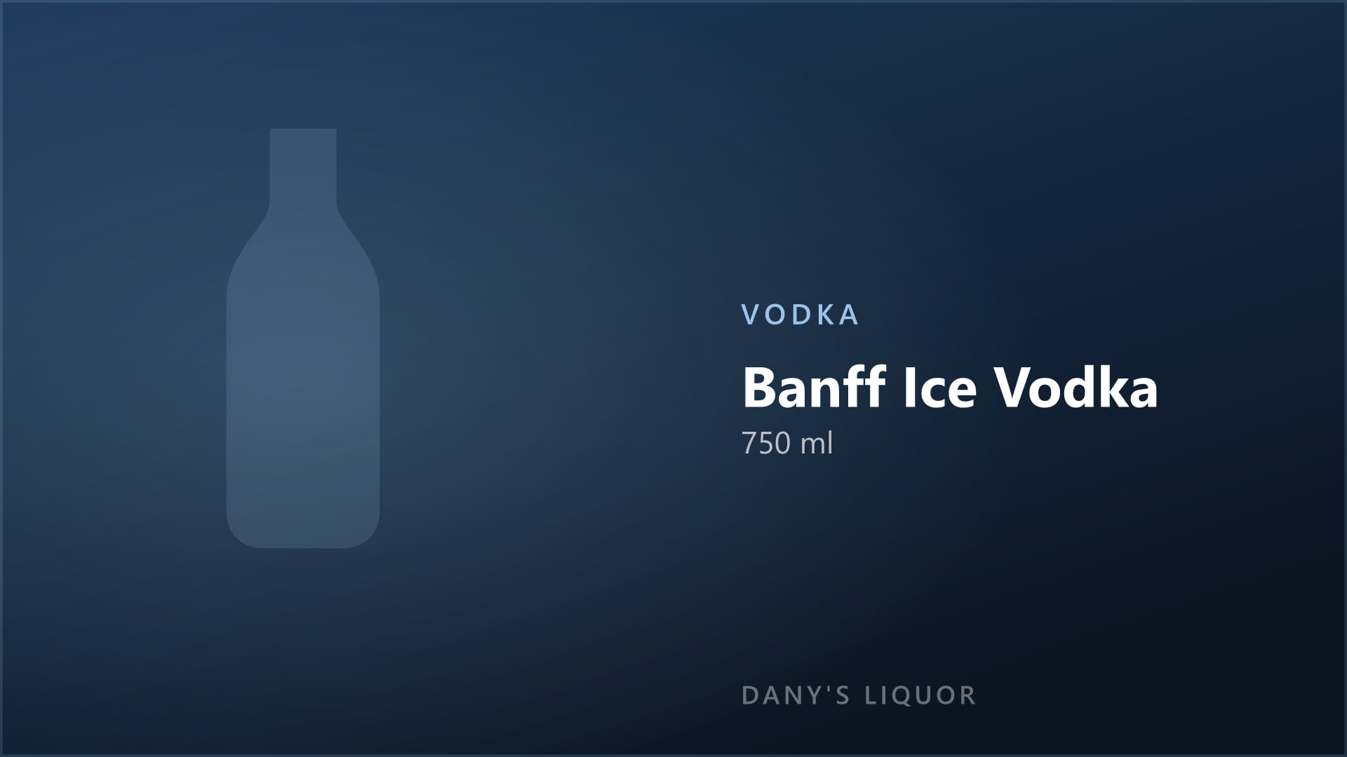 Banff Ice Vodka (750 ml)