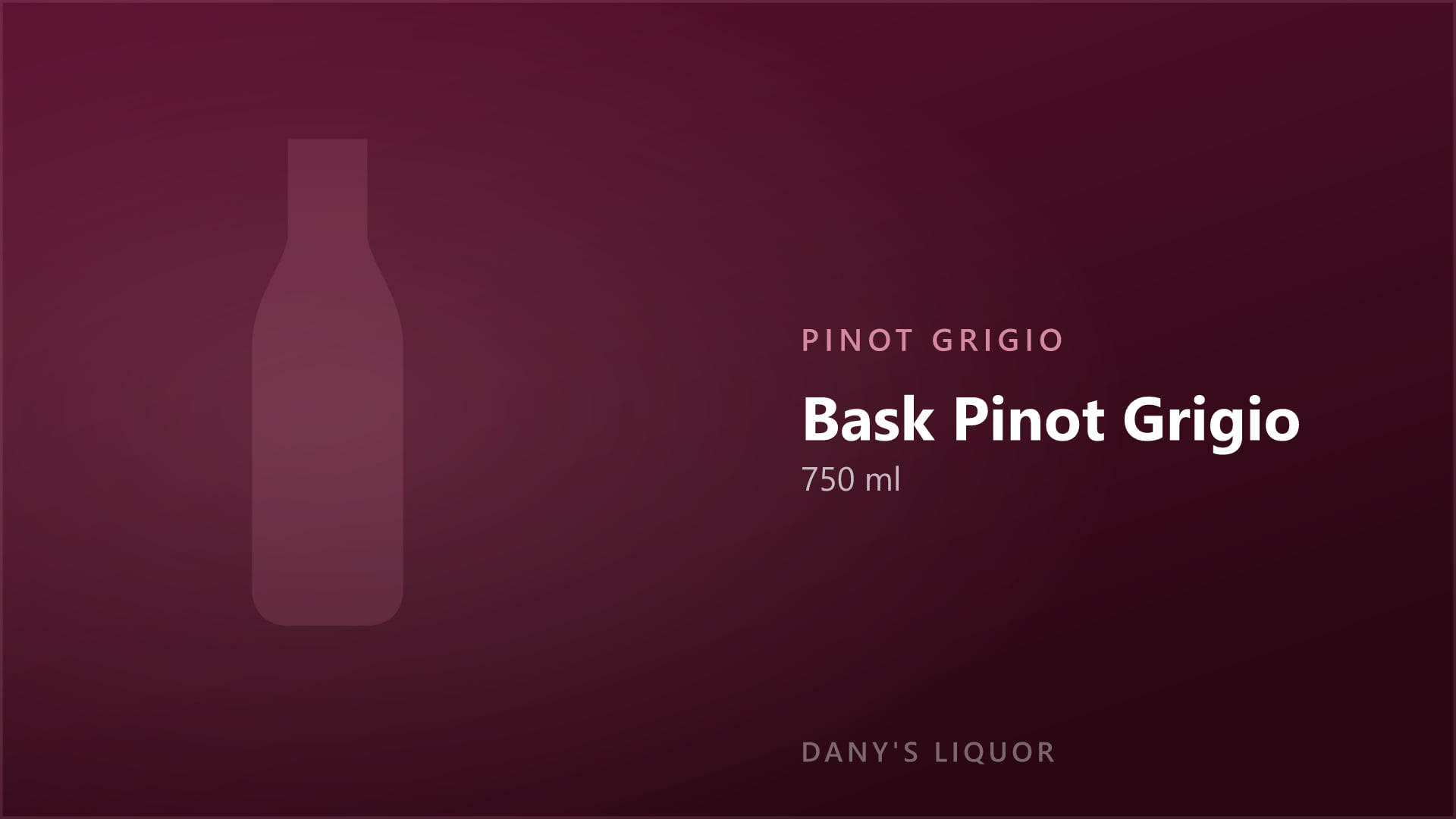Bask Pinot Grigio (750 ml)