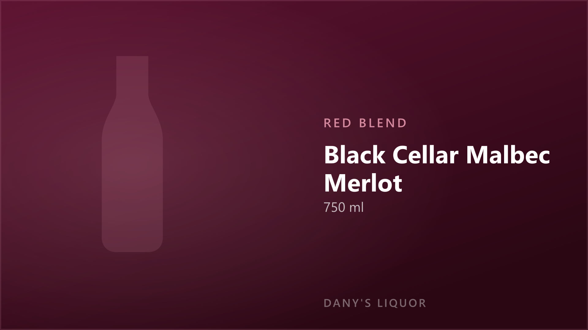 Black Cellar Malbec Merlot (750 ml)