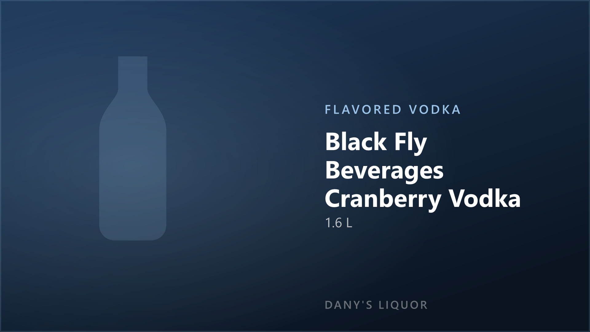 Black Fly Beverages Cranberry Vodka (1.6 L)