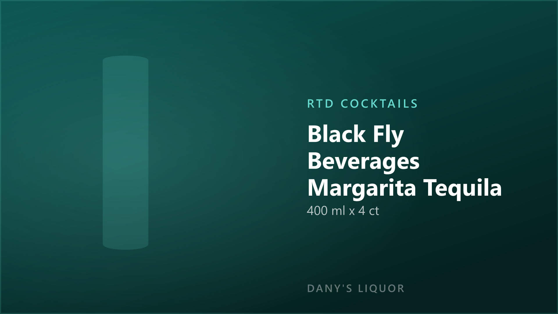 Black Fly Beverages Margarita Tequila (400 ml x 4 ct)