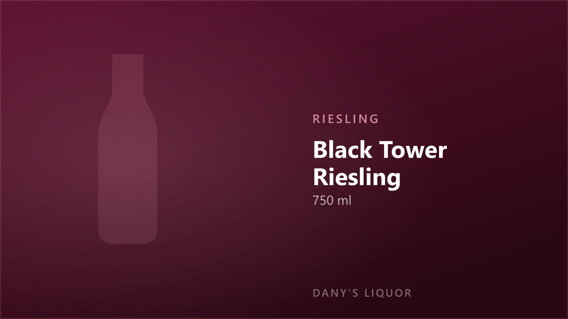 Black Tower Riesling (750 ml)