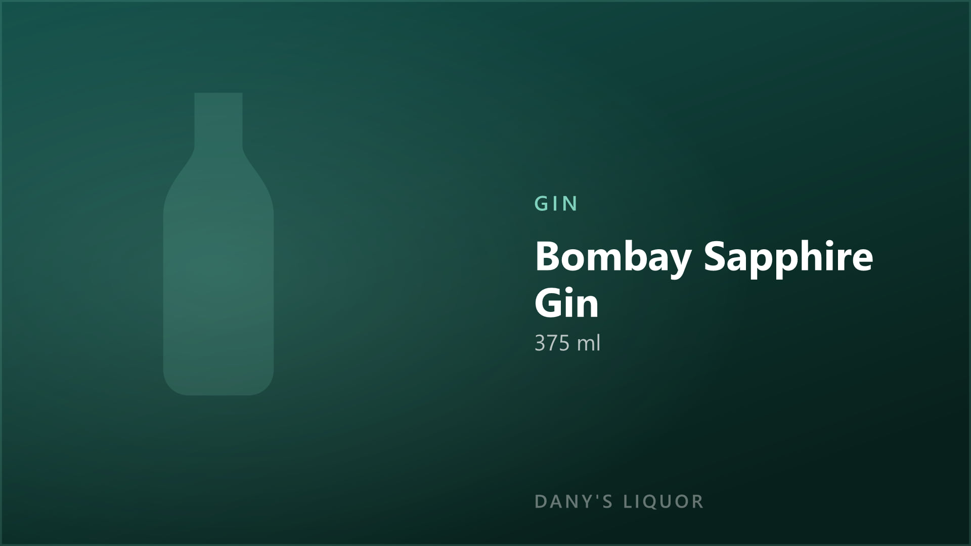 Bombay Sapphire Gin (375 ml)