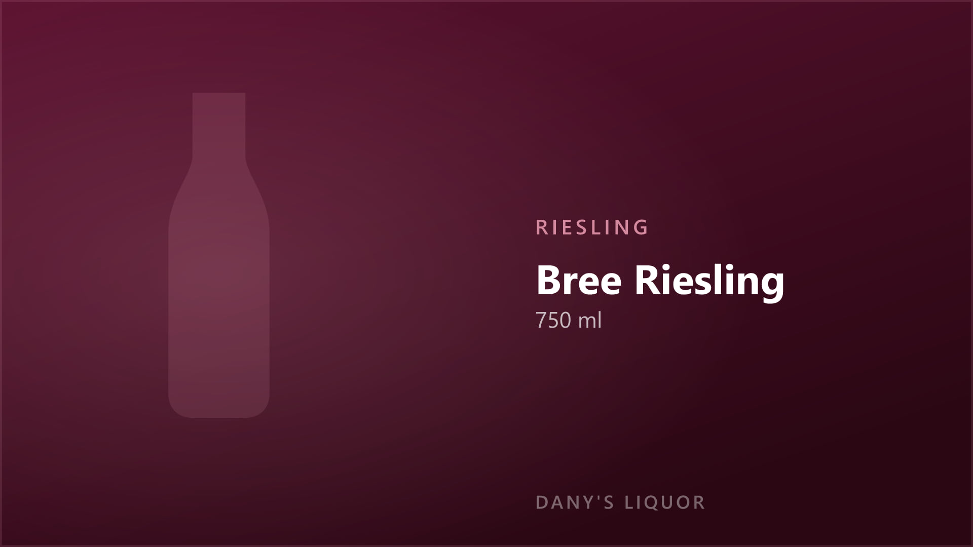 Bree Riesling (750 ml)
