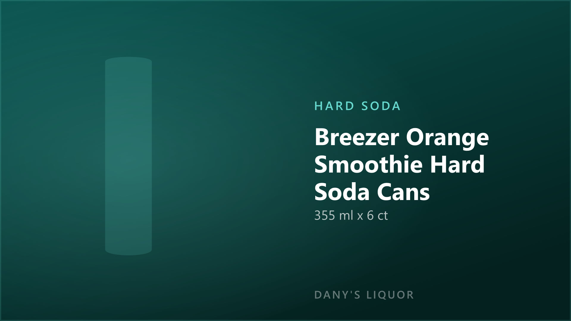 Breezer Orange Smoothie Hard Soda Cans (355 ml x 6 ct)