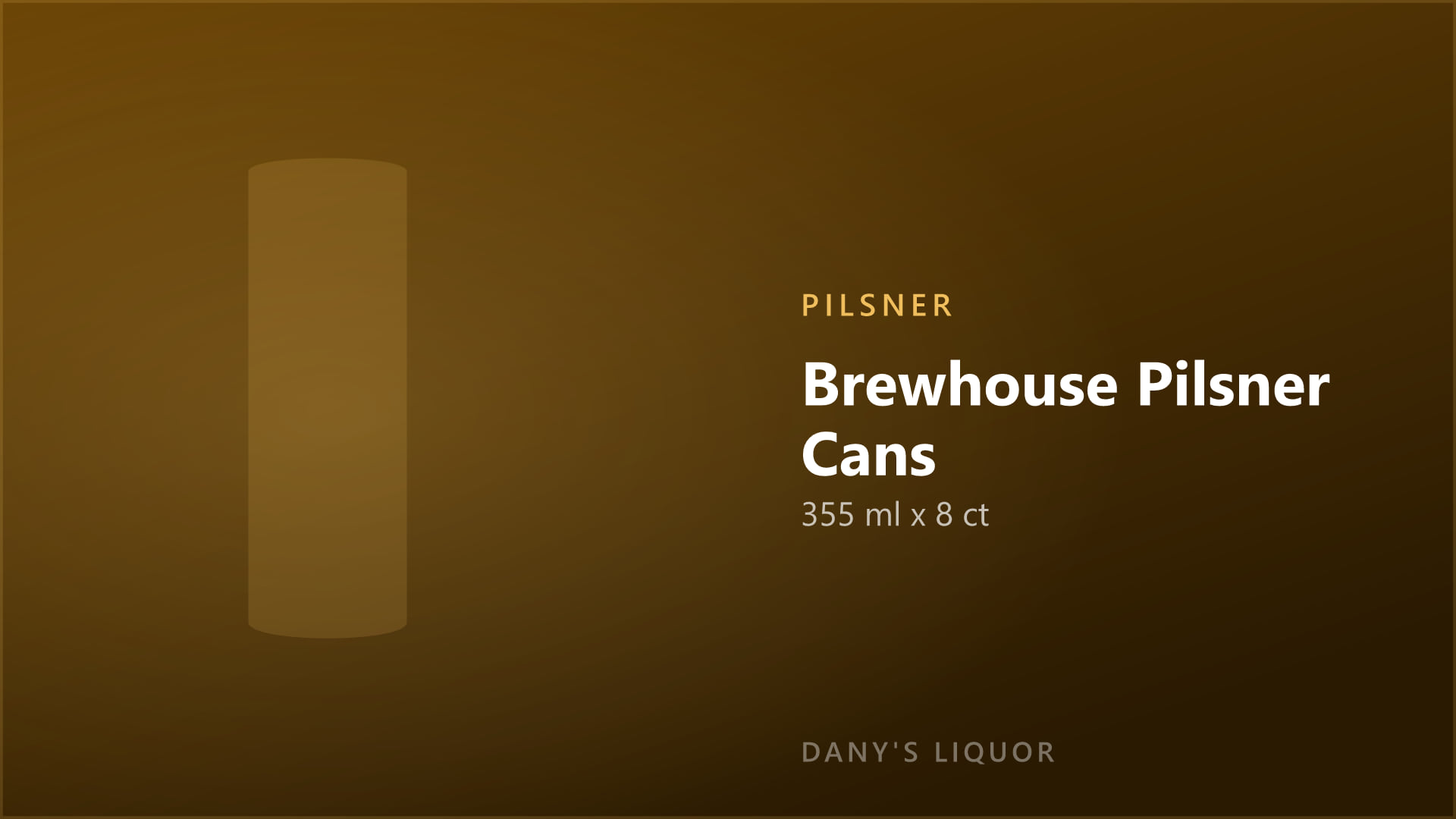 Brewhouse Pilsner Cans (355 ml x 8 ct)