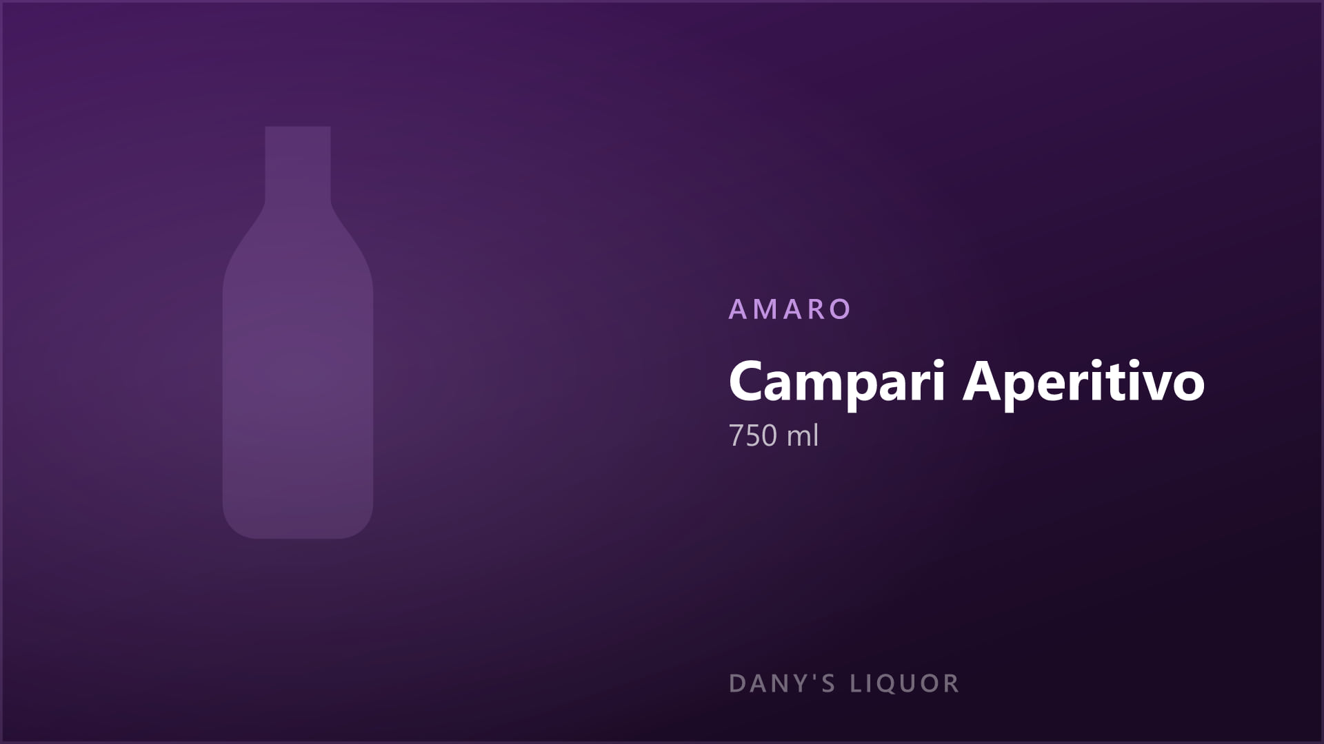 Campari Aperitivo (750 ml)