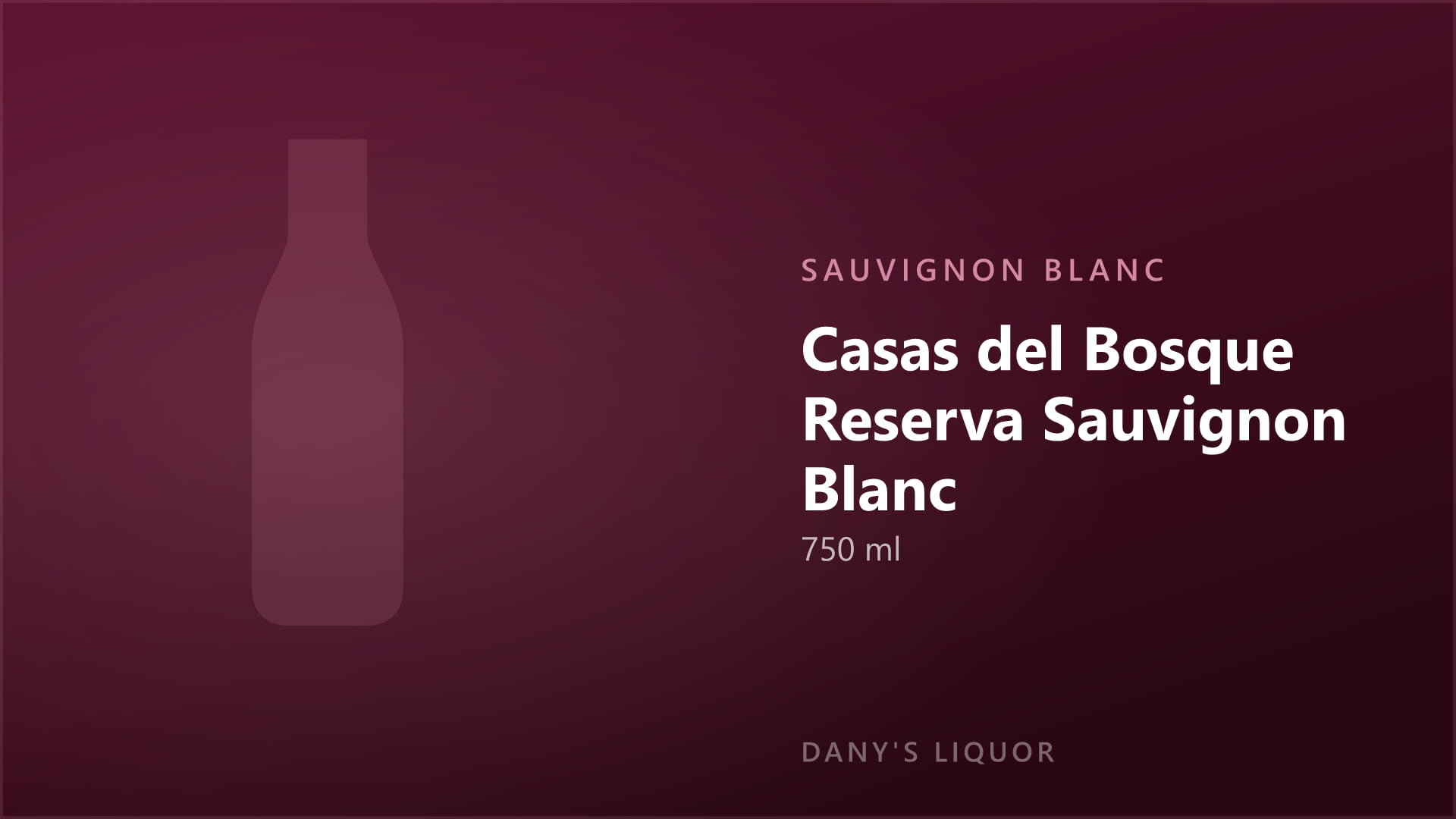 Casas del Bosque Reserva Sauvignon Blanc (750 ml)