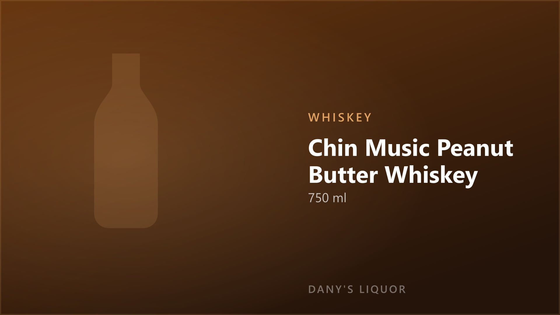 Chin Music Peanut Butter Whiskey (750 ml)