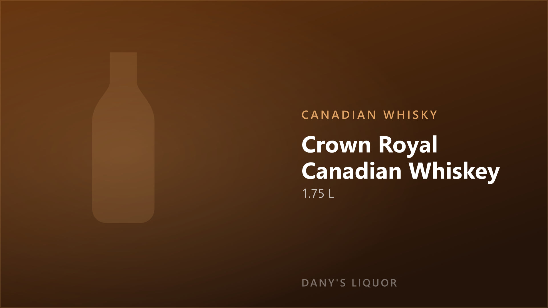 Crown Royal Canadian Whiskey (1.75 L)