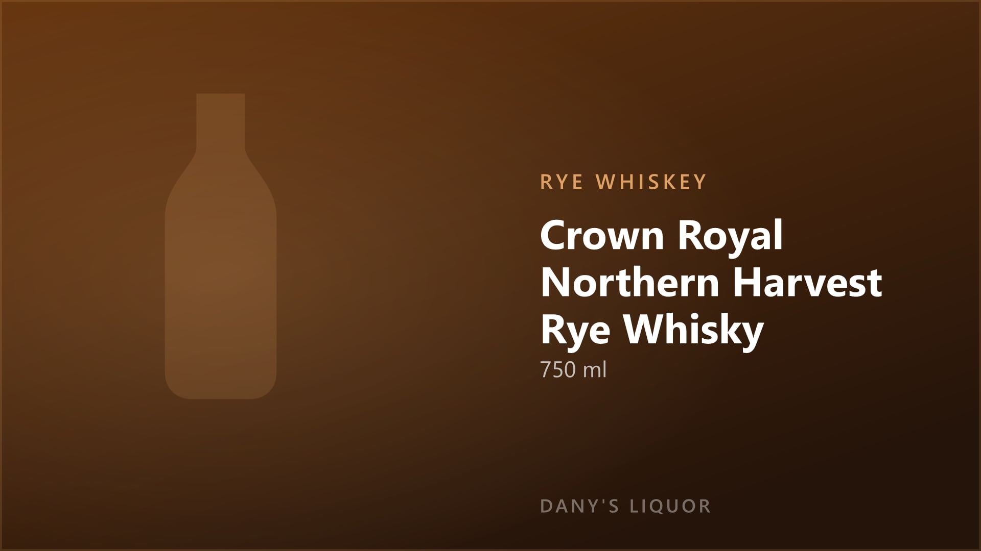 Crown Royal Northern Harvest Rye Whisky (750 ml)