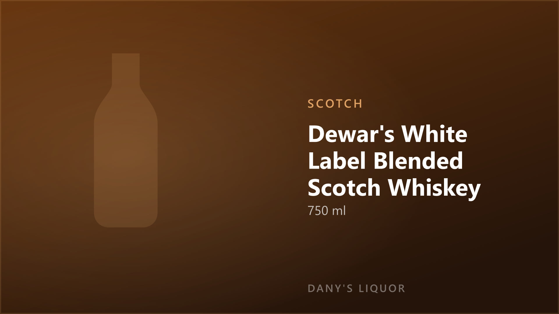 Dewar's White Label Blended Scotch Whiskey (750 ml)