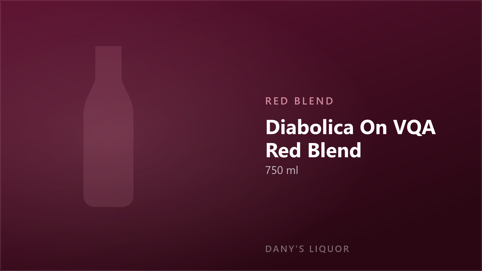 Diabolica On VQA Red Blend (750 ml)
