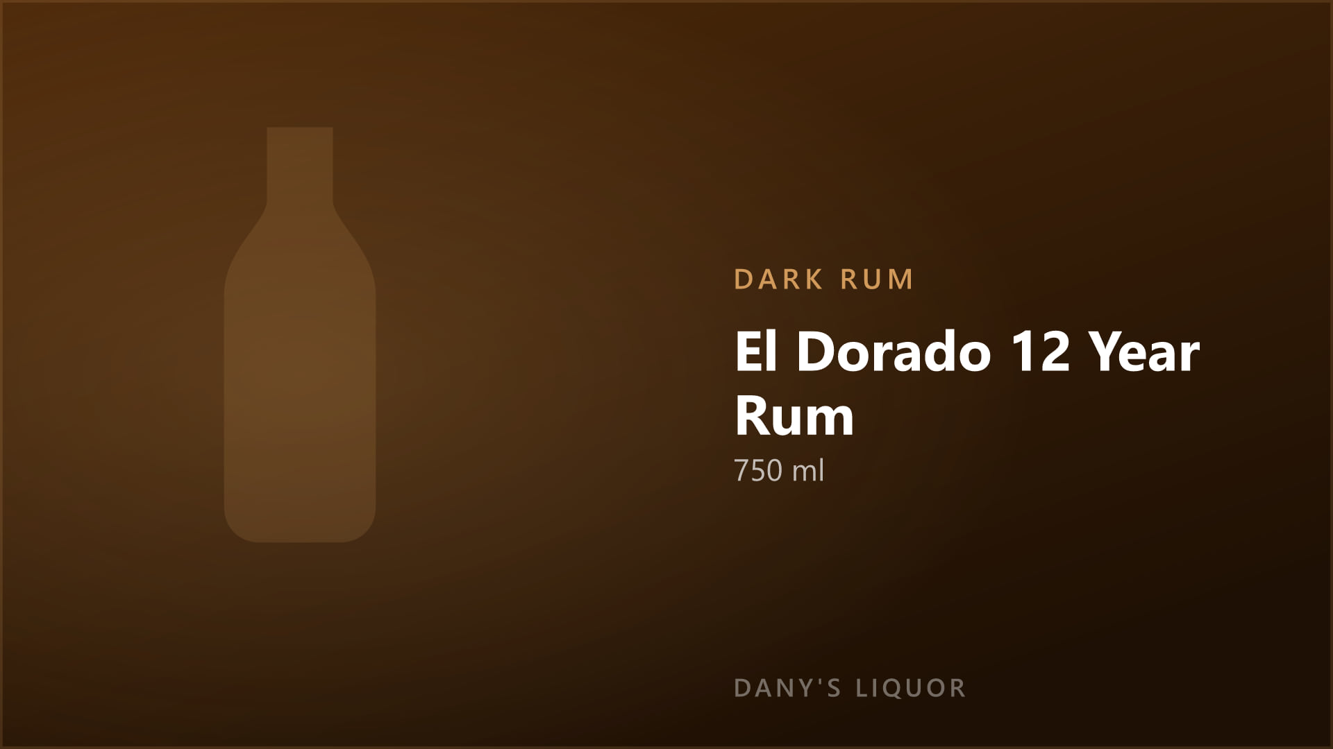 El Dorado 12 Year Rum (750 ml)