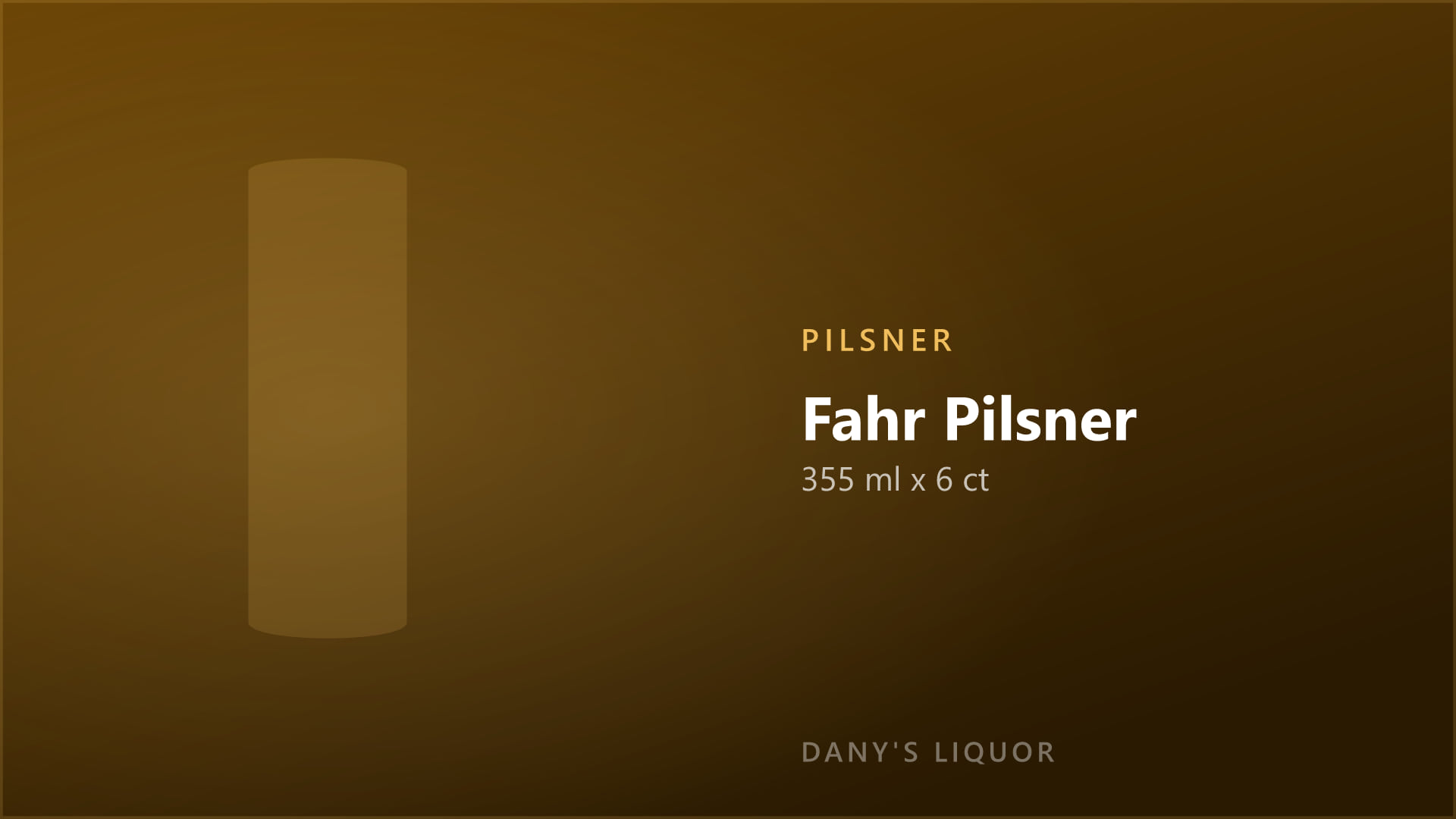 Fahr Pilsner (355 ml x 6 ct)