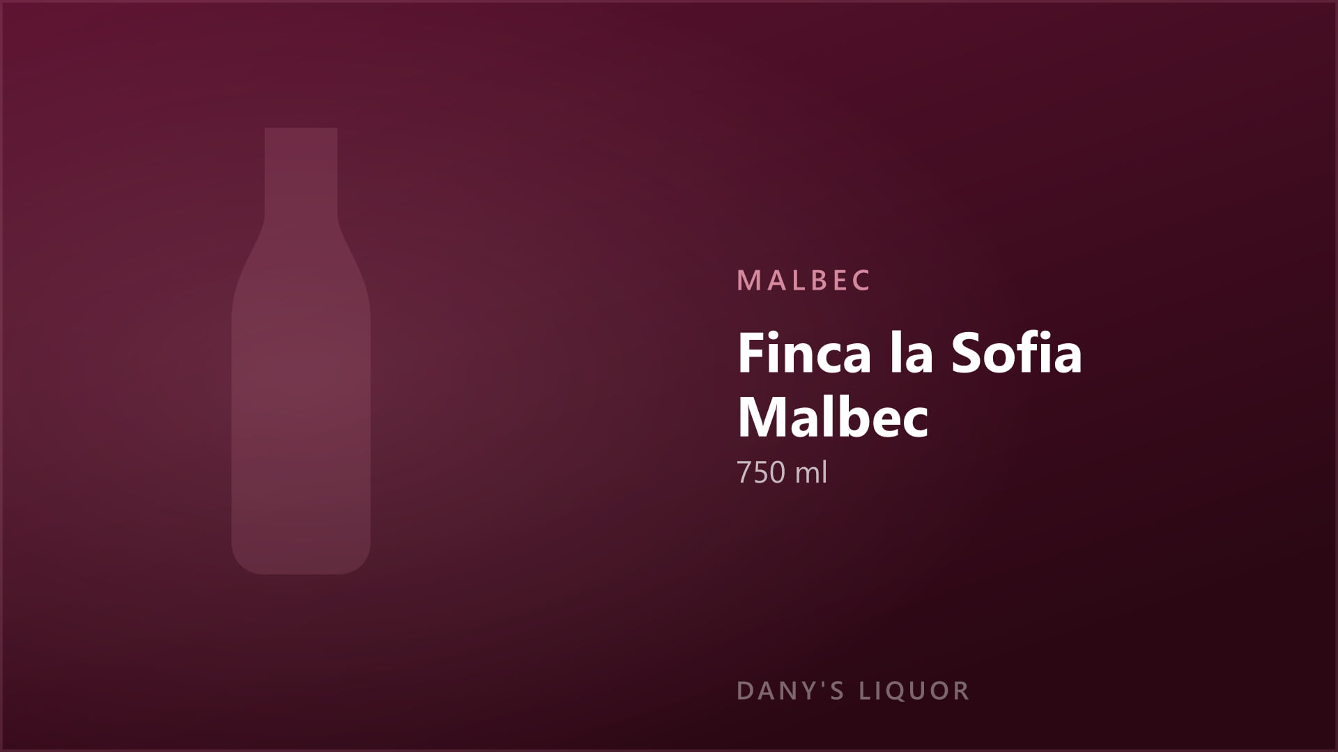 Finca la Sofia Malbec (750 ml)