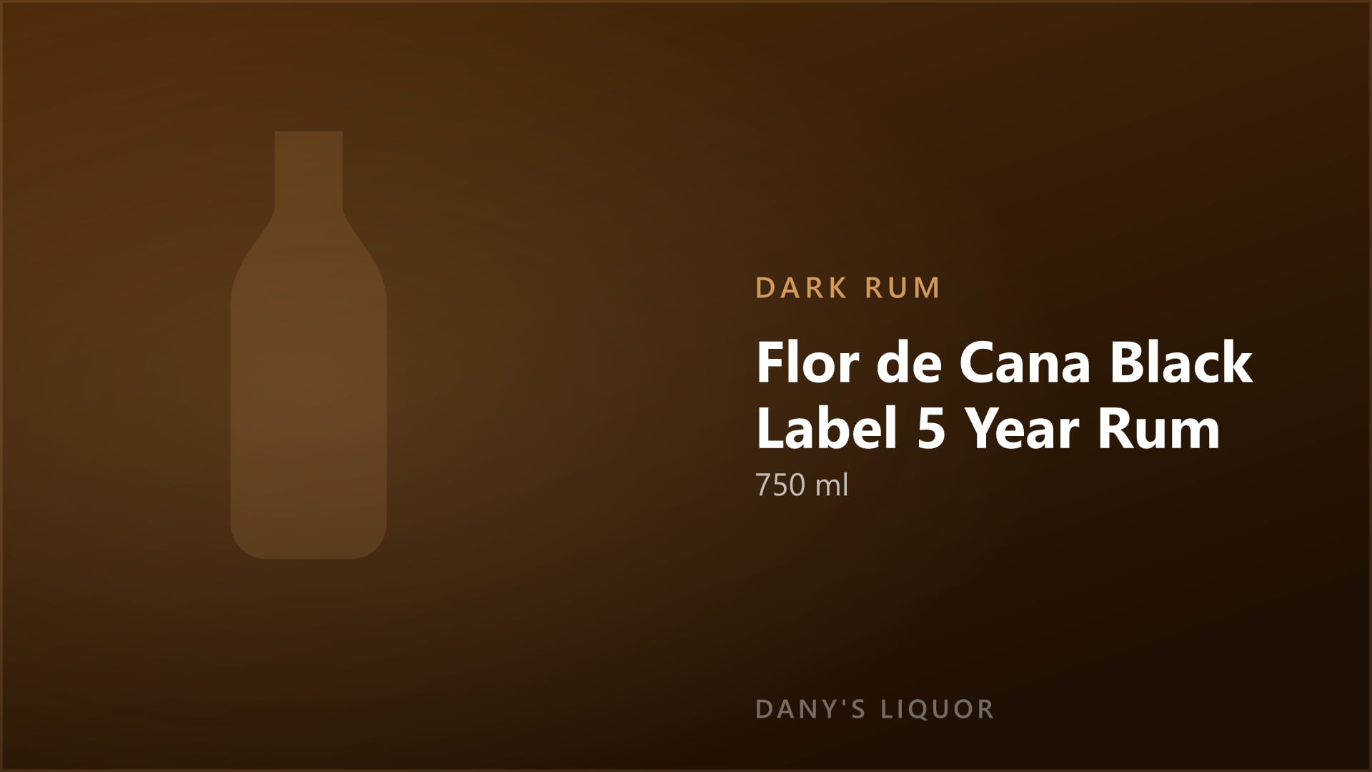 Flor de Cana Black Label 5 Year Rum (750 ml)