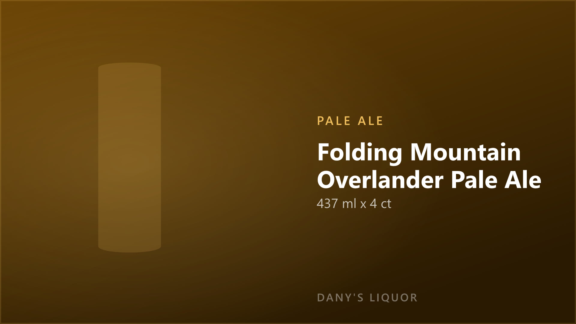 Folding Mountain Overlander Pale Ale (437 ml x 4 ct)