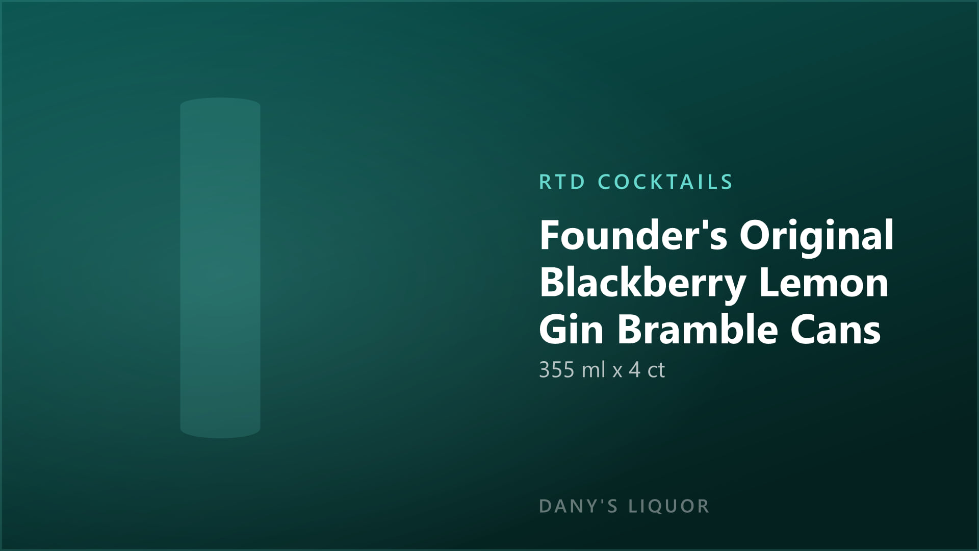 Founder's Original Blackberry Lemon Gin Bramble Cans (355 ml x 4 ct)