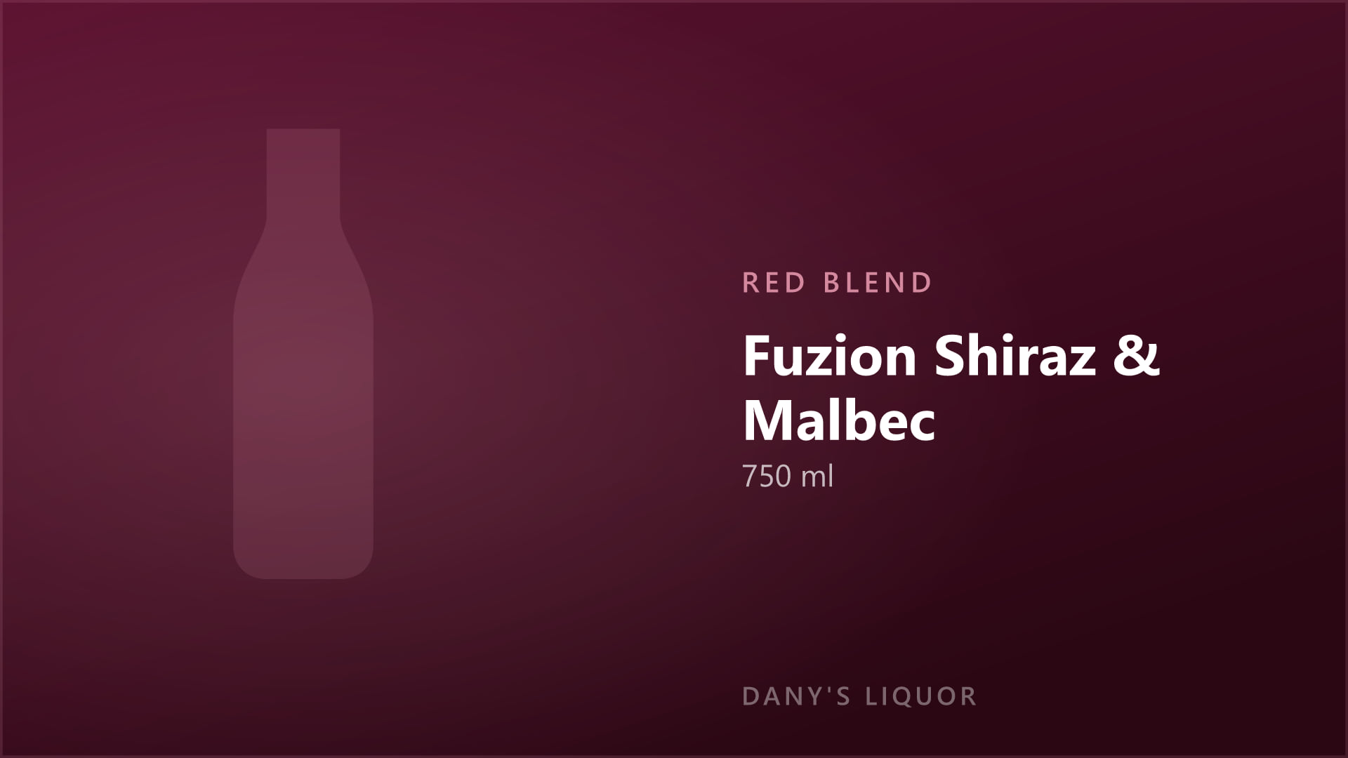 Fuzion Shiraz & Malbec (750 ml)