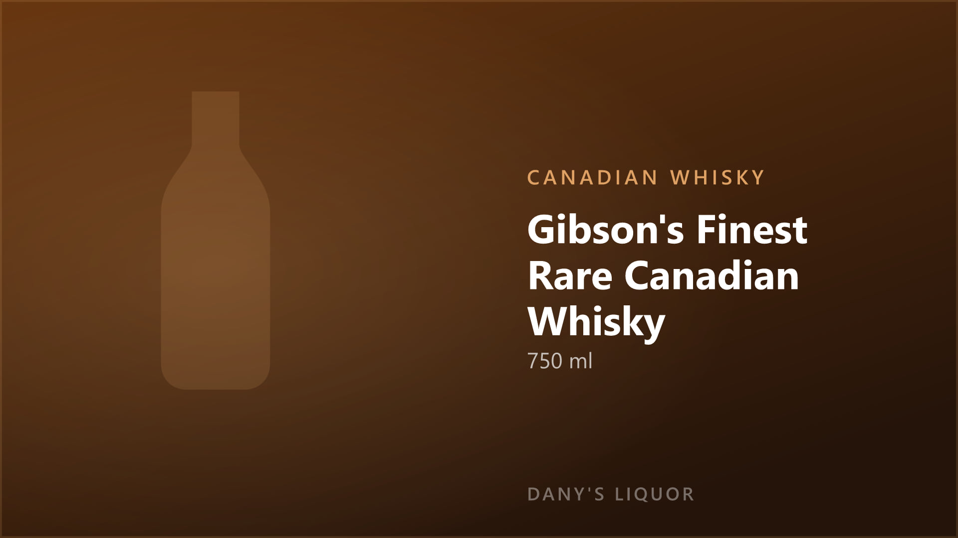Gibson's Finest Rare Canadian Whisky (750 ml)