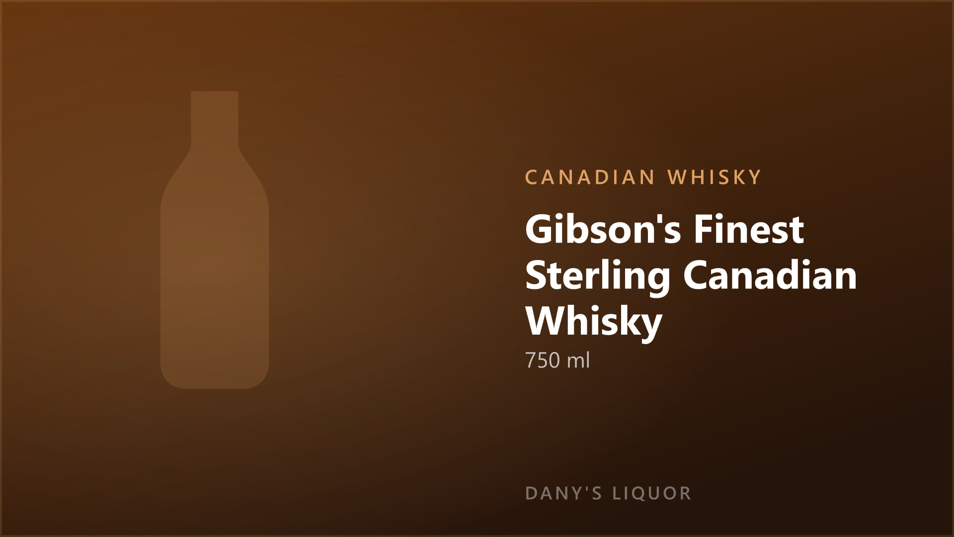 Gibson's Finest Sterling Canadian Whisky (750 ml)