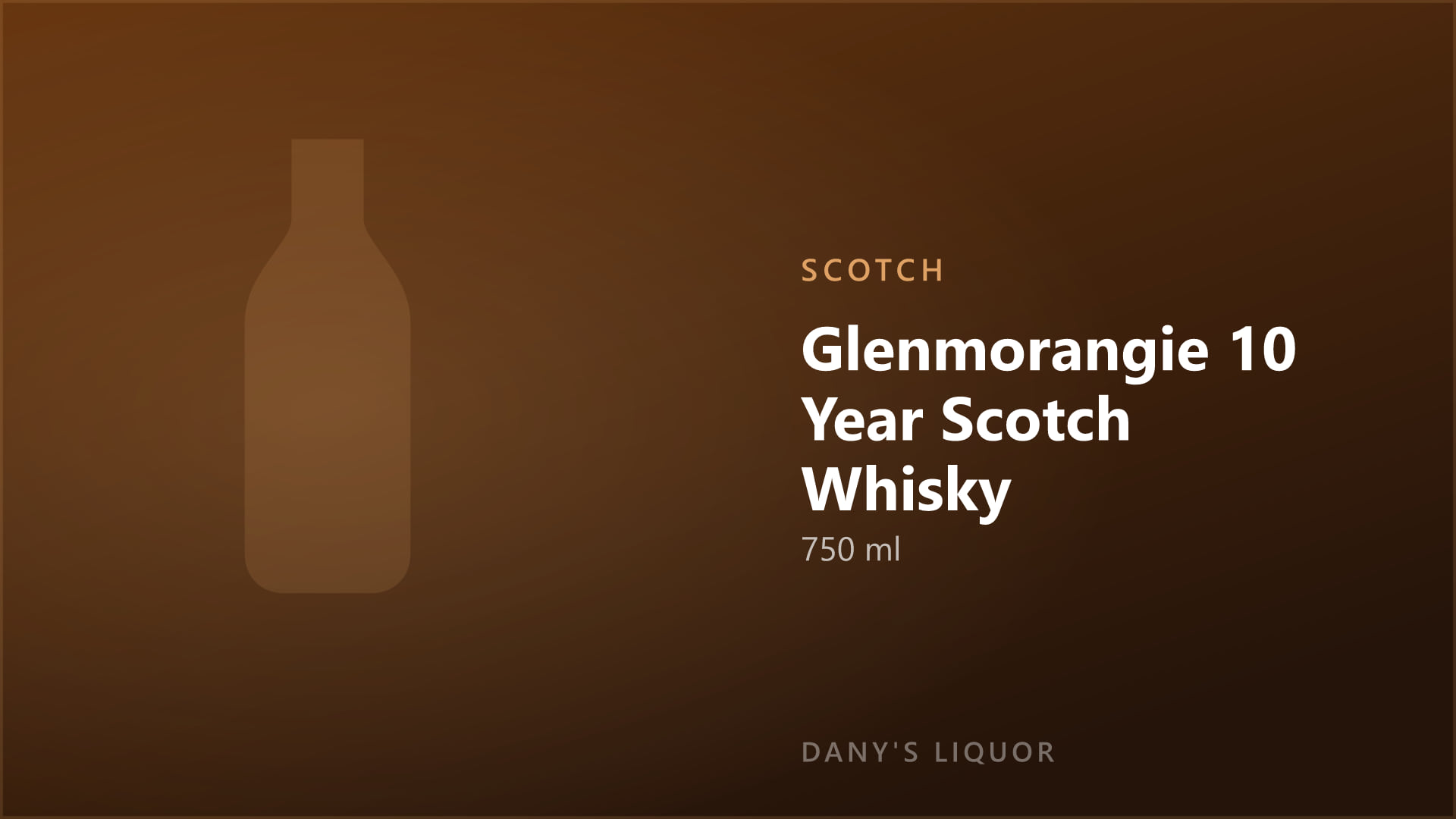 Glenmorangie 10 Year Scotch Whisky (750 ml)