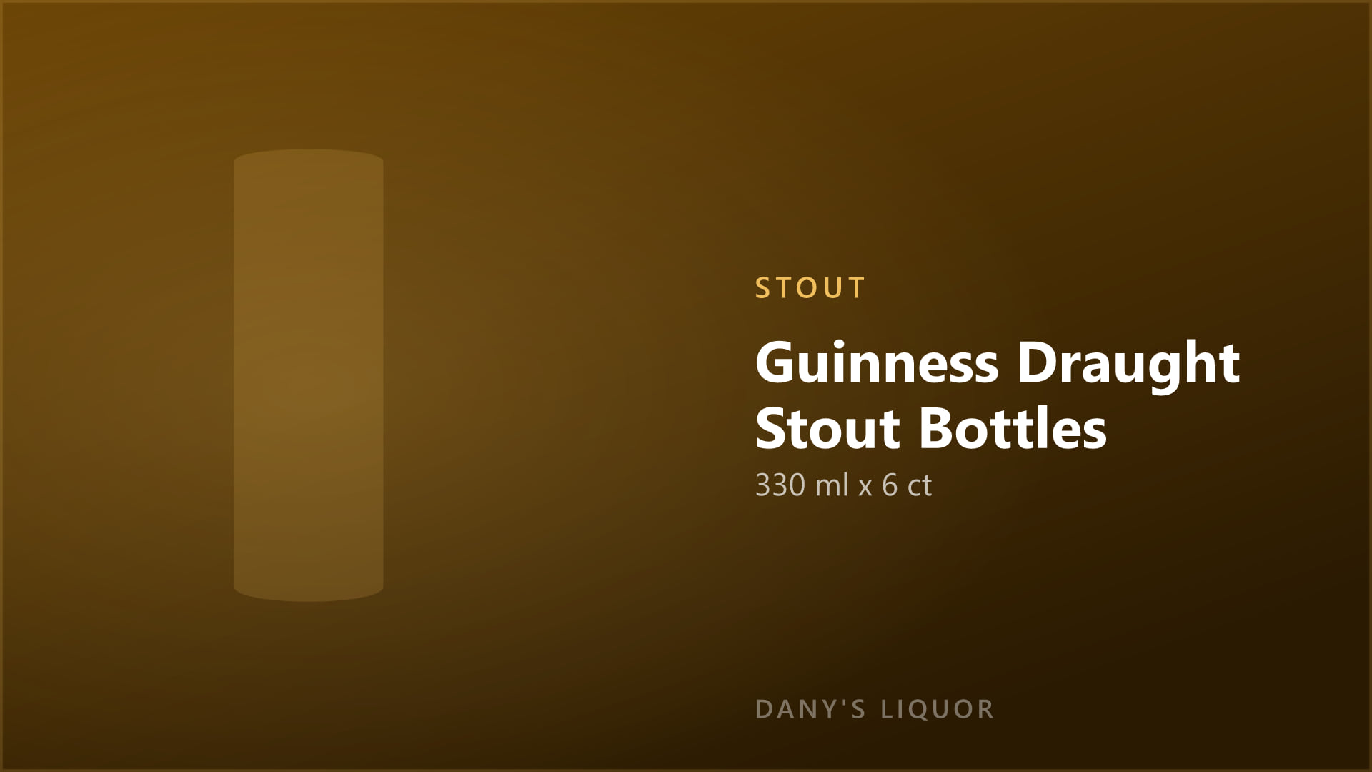 Guinness Draught Stout Bottles (330 ml x 6 ct)